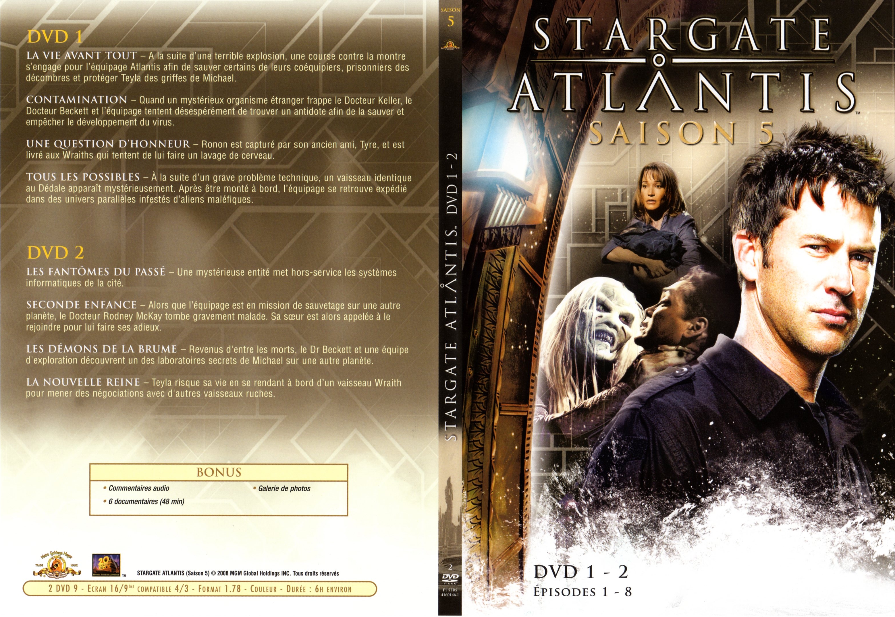 Jaquette DVD Stargate atlantis saison 5 DVD 1