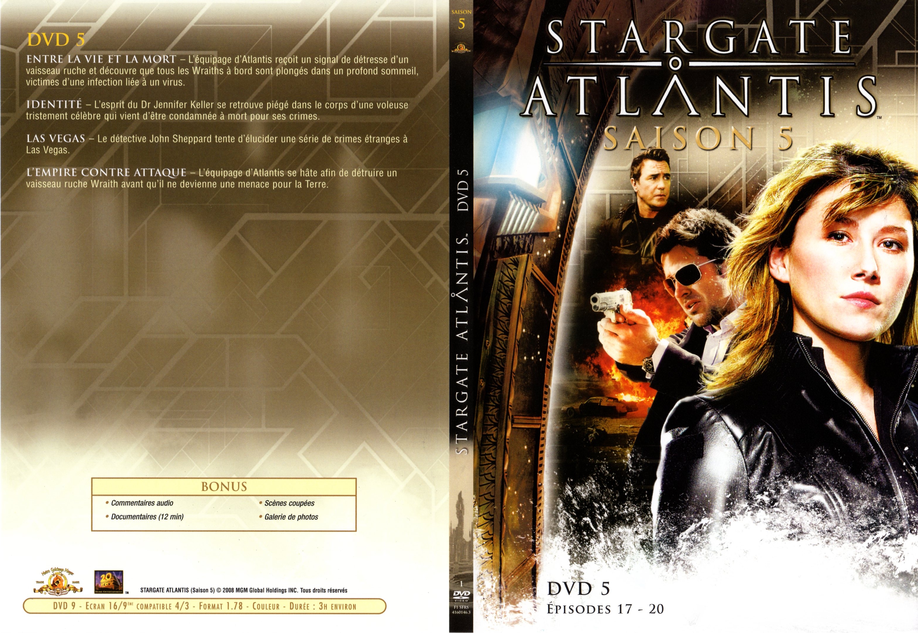 Jaquette DVD Stargate atlantis saison 5 DVD 3