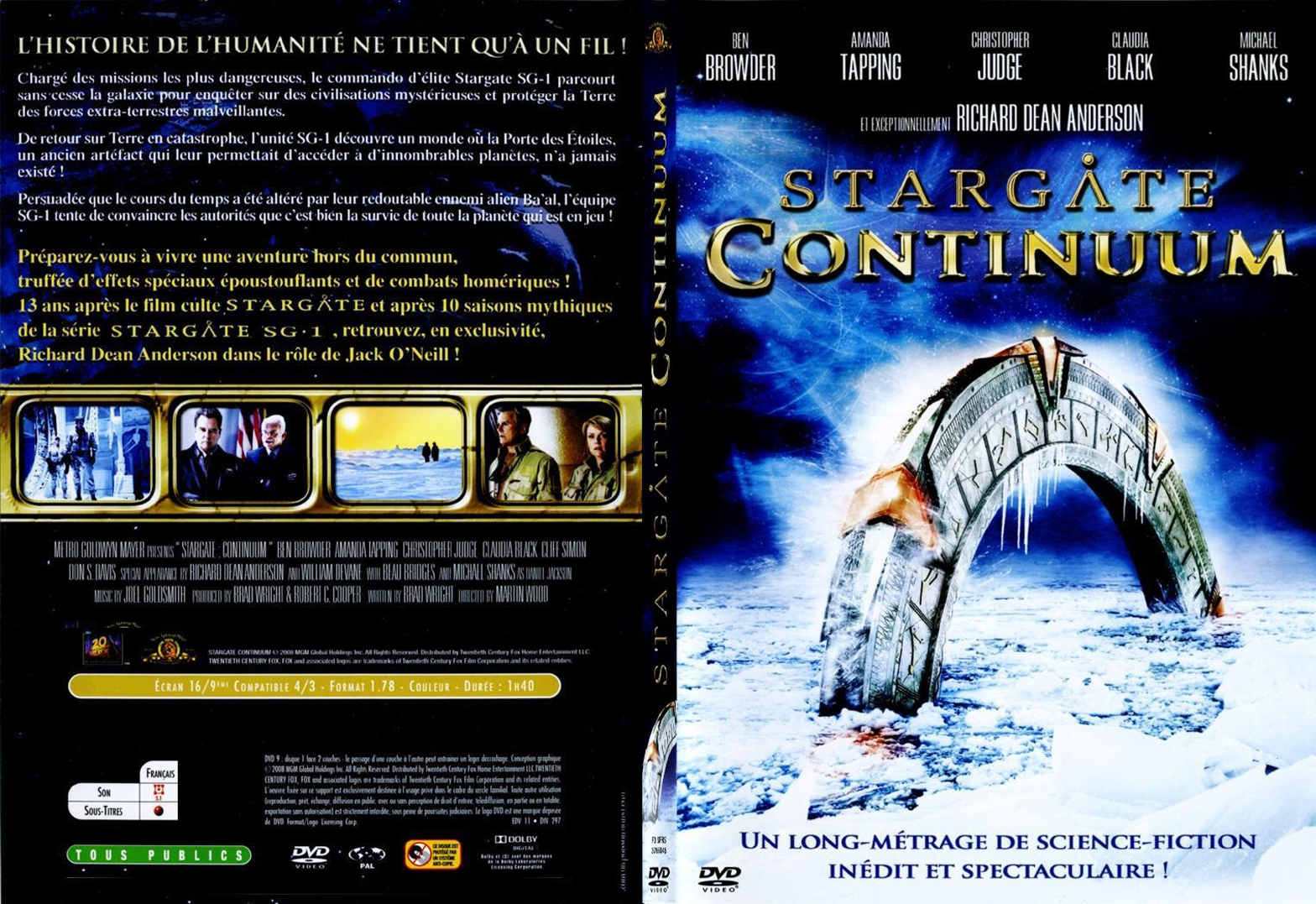 Jaquette DVD Stargate continuum - SLIM