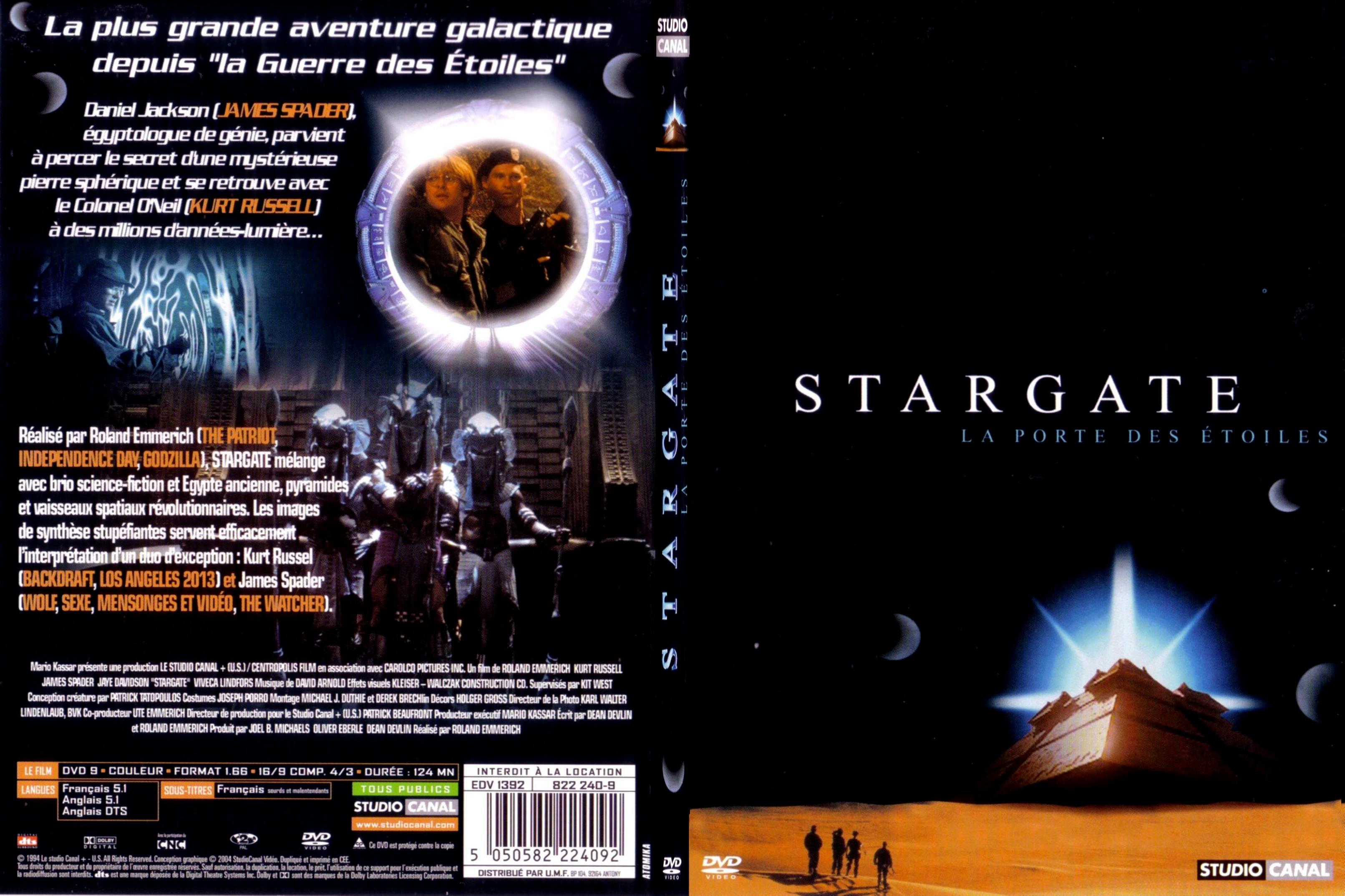 Jaquette DVD Stargate la porte des toiles - SLIM