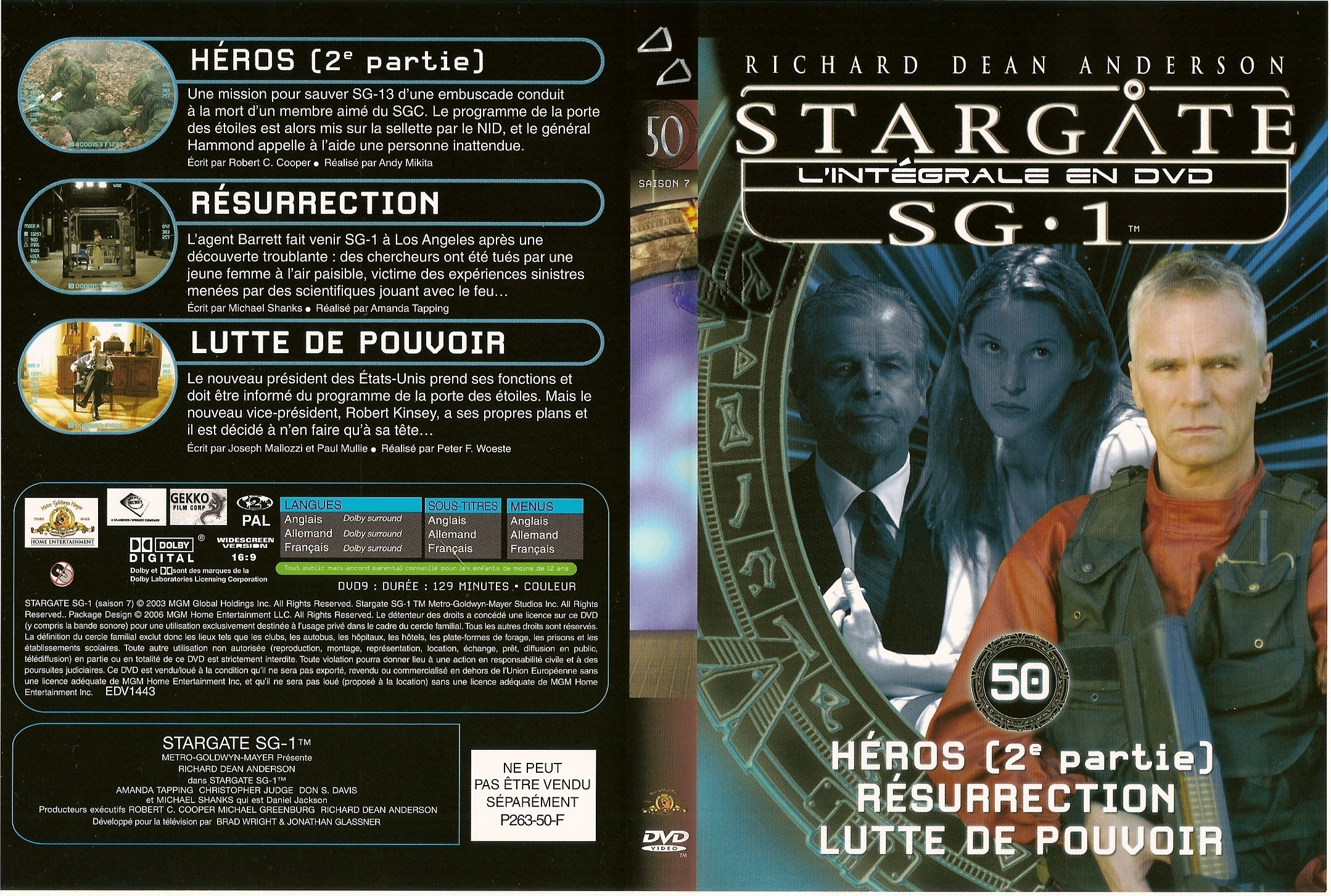 Jaquette DVD Stargate saison 7 vol 50