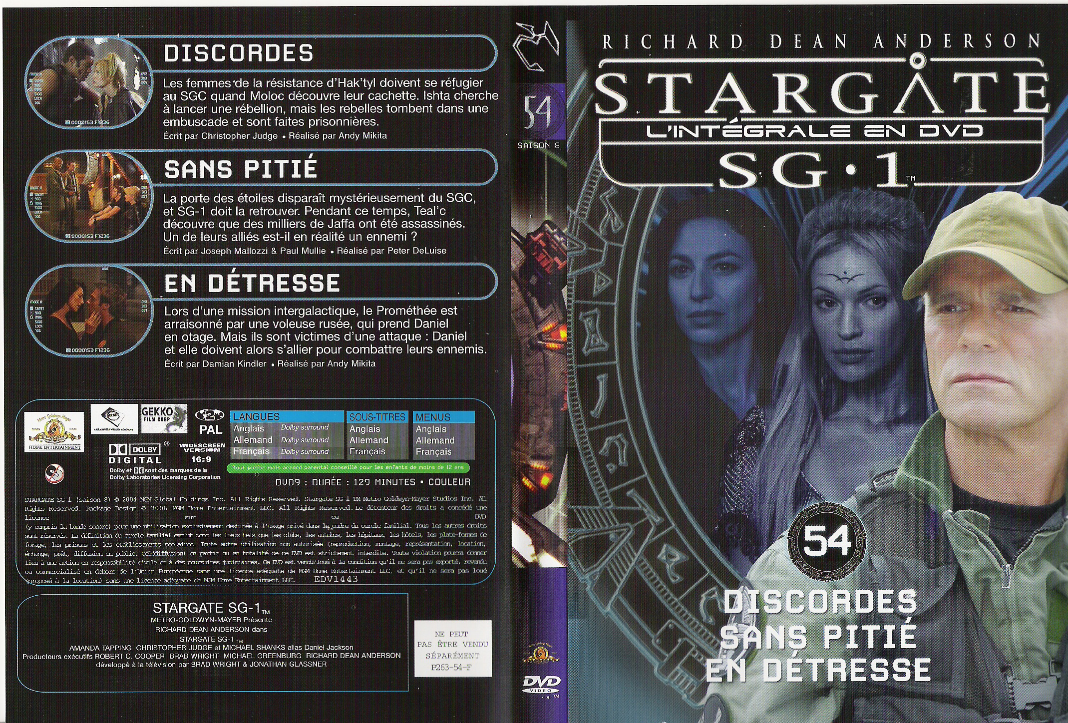 Jaquette DVD Stargate saison 8 vol 54