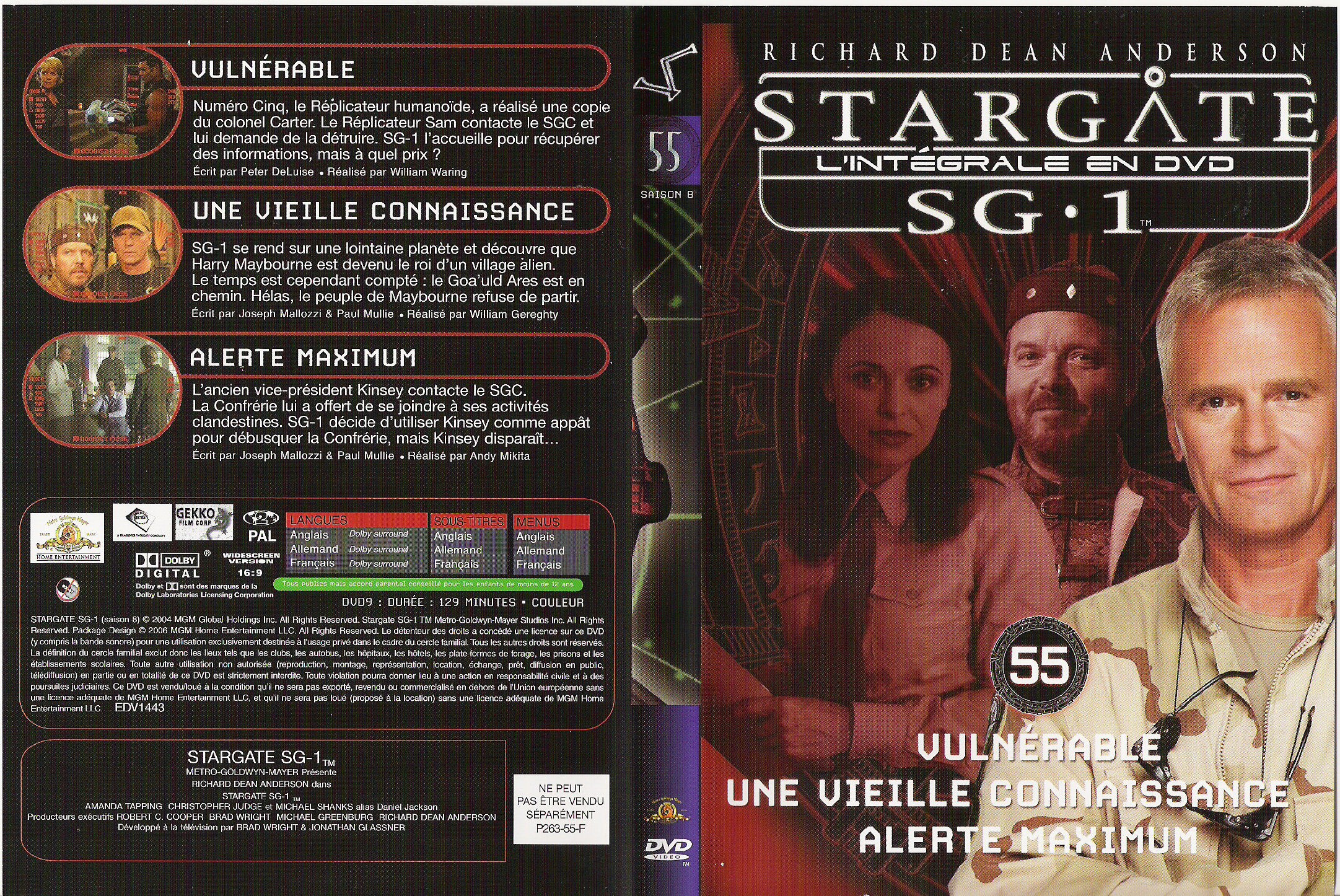 Jaquette DVD Stargate saison 8 vol 55
