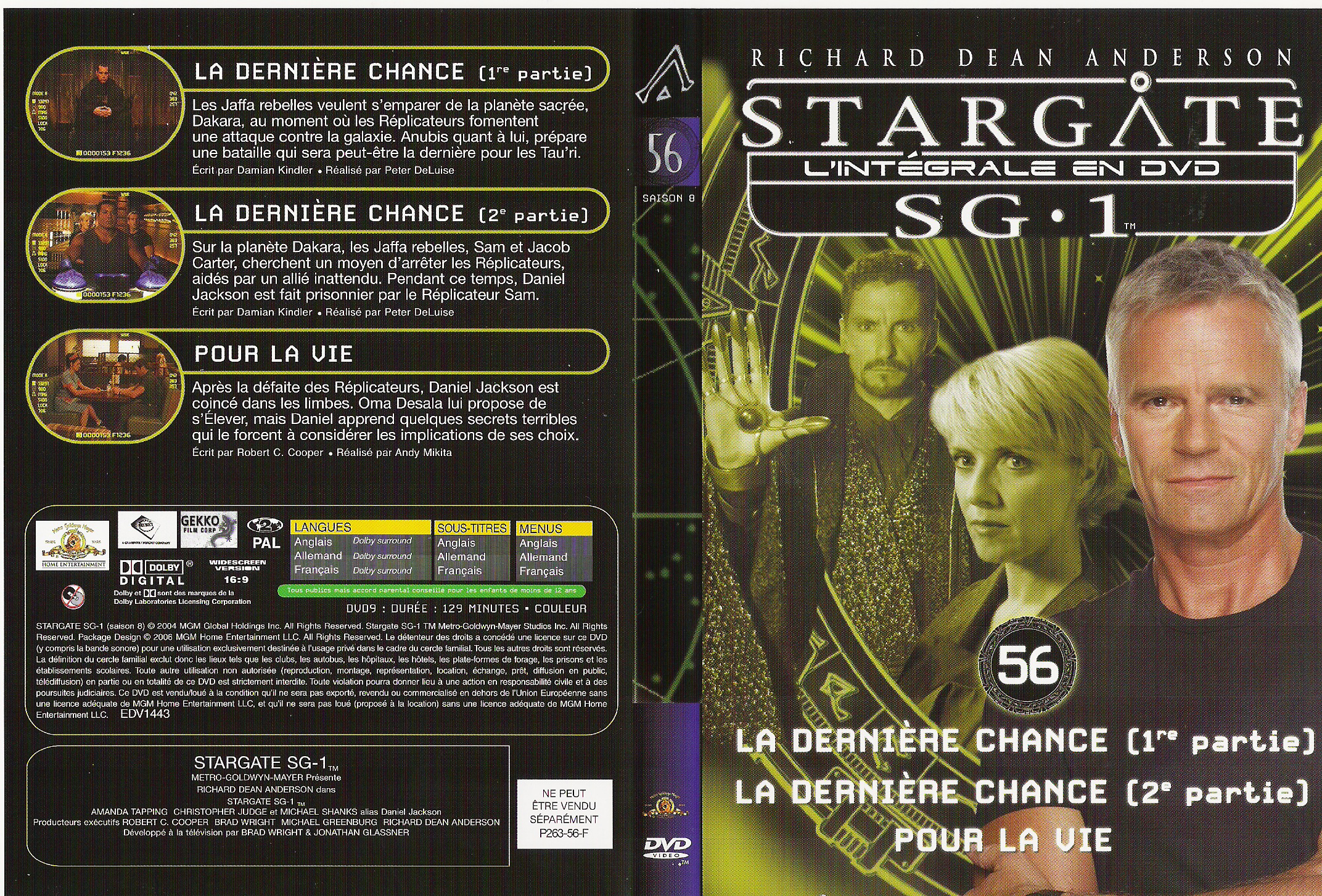 Jaquette DVD Stargate saison 8 vol 56