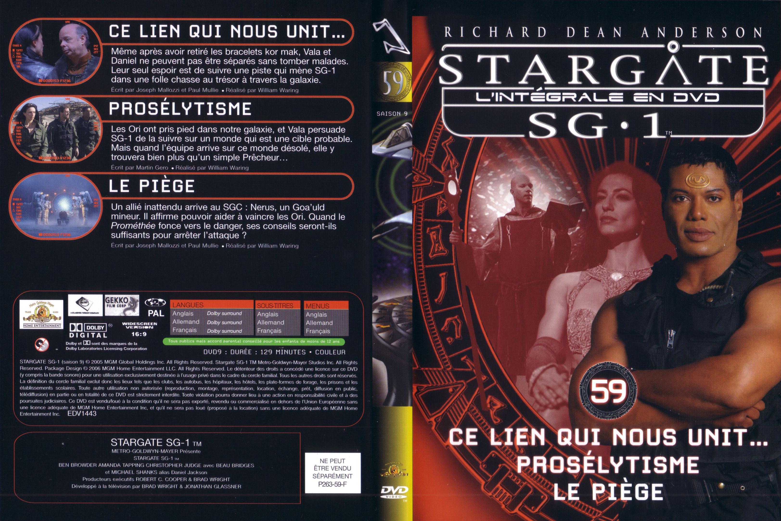 Jaquette DVD Stargate saison 9 vol 59