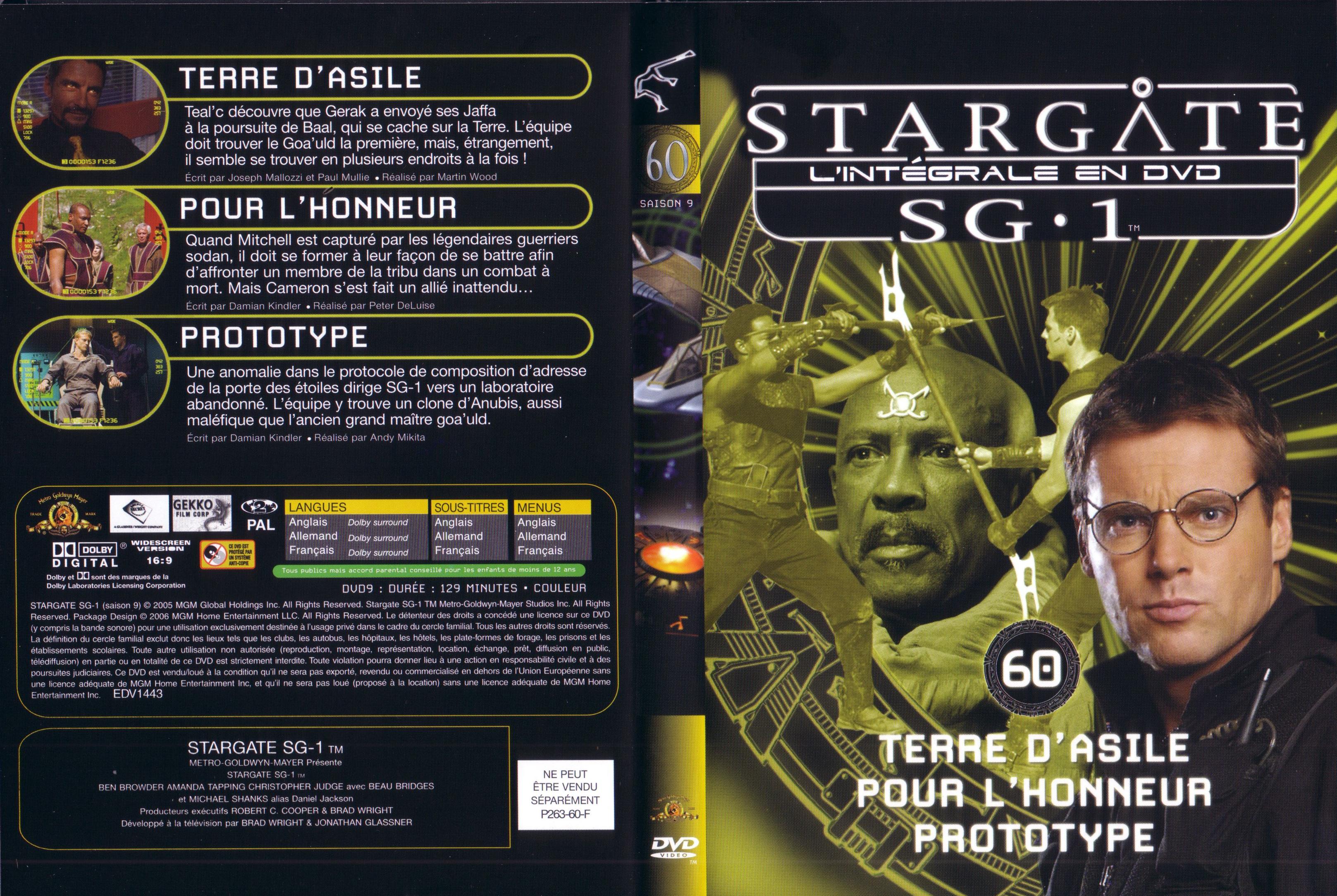 Jaquette DVD Stargate saison 9 vol 60