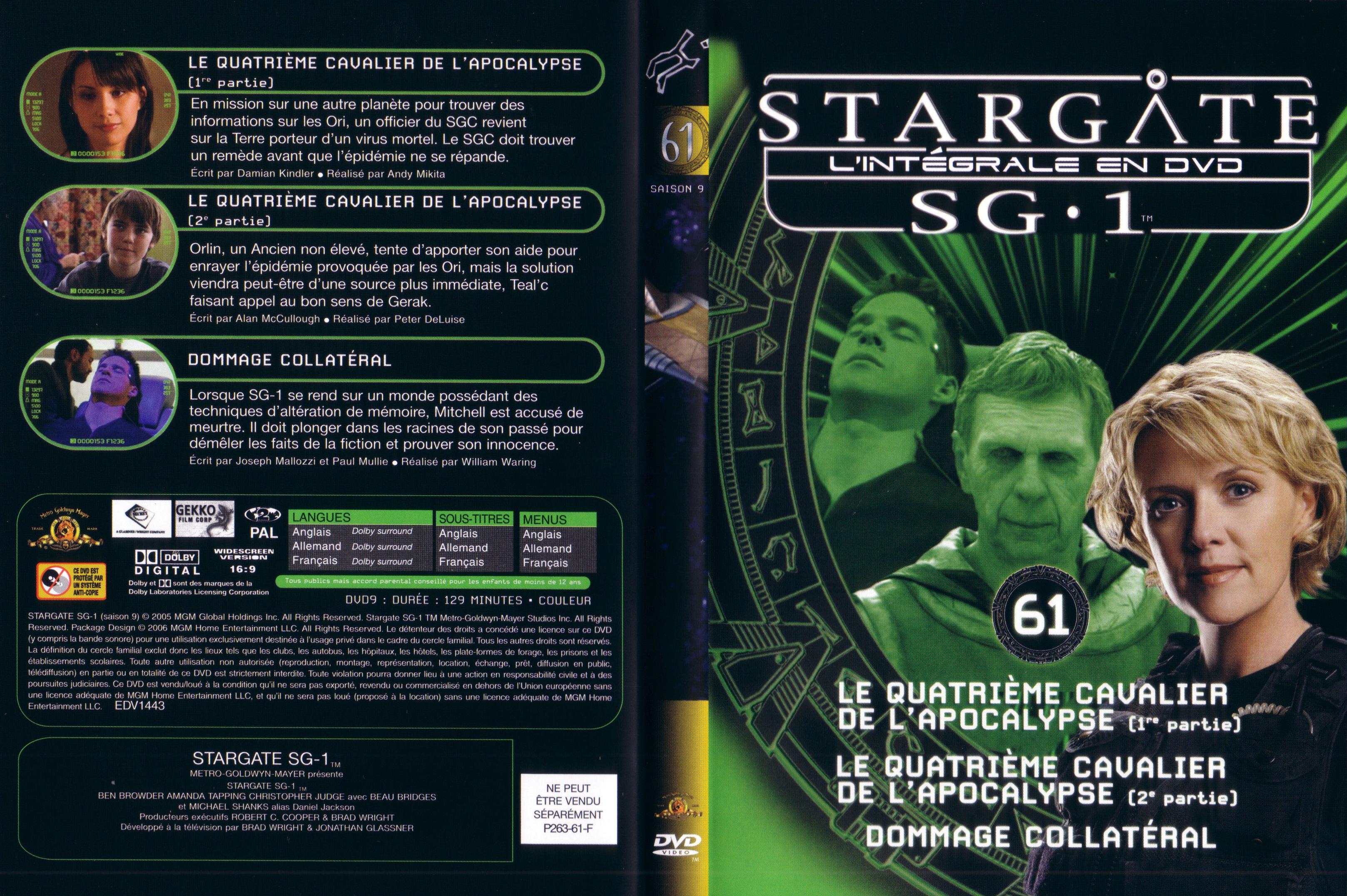 Jaquette DVD Stargate saison 9 vol 61