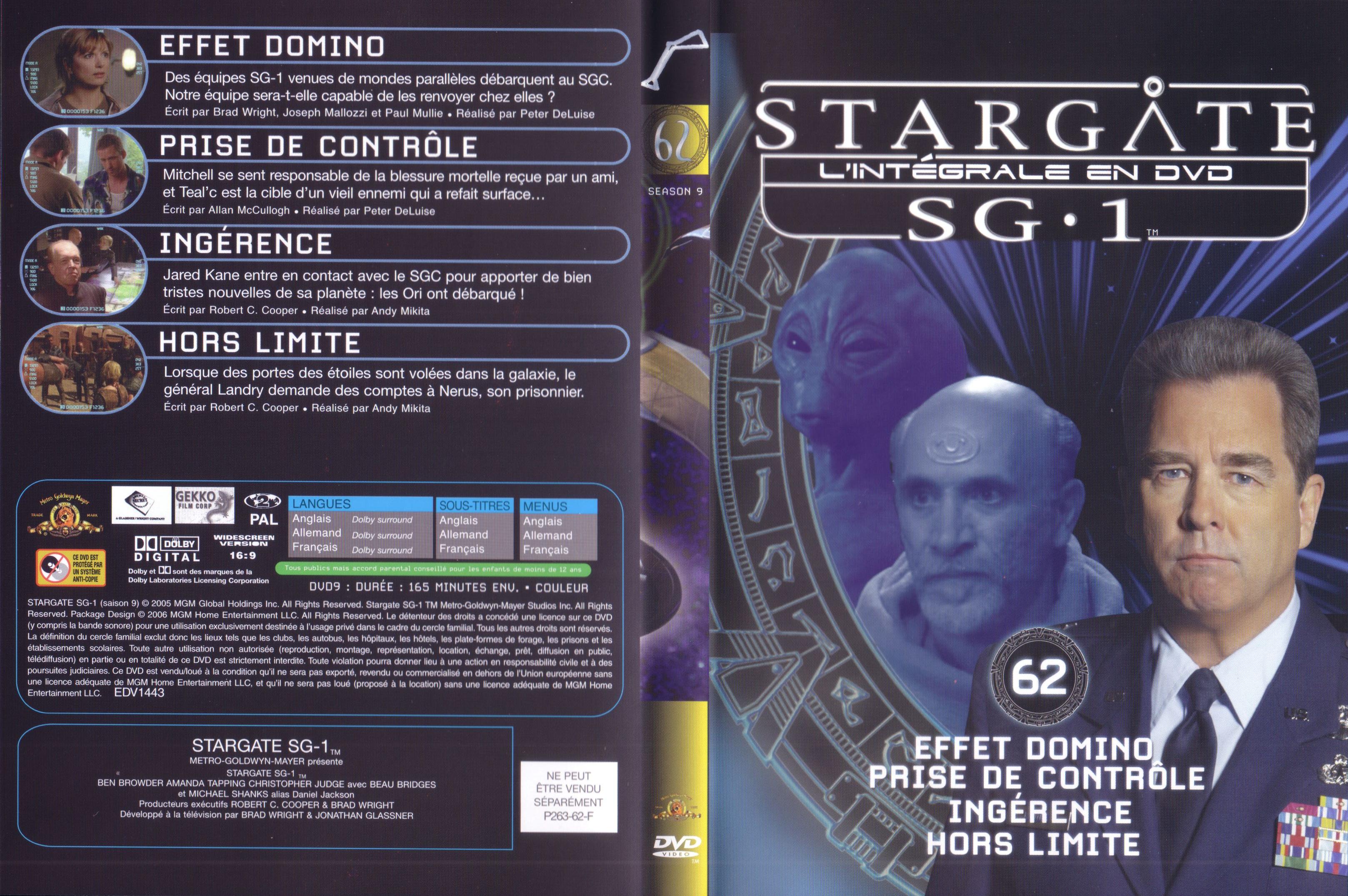 Jaquette DVD Stargate saison 9 vol 62