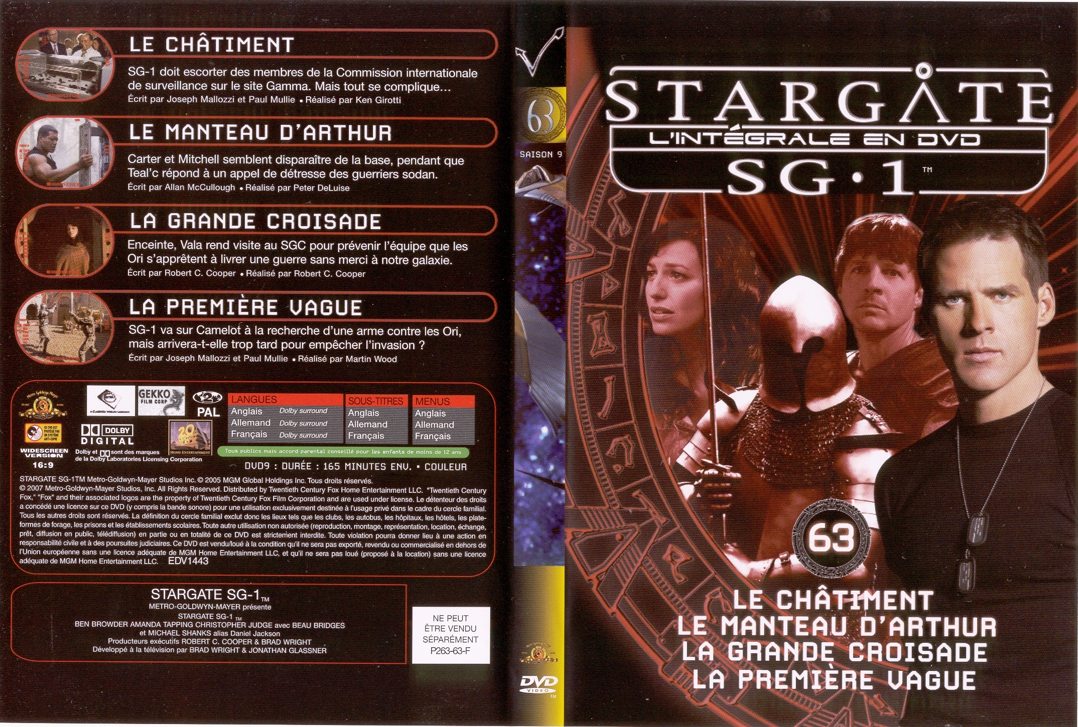 Jaquette DVD Stargate saison 9 vol 63