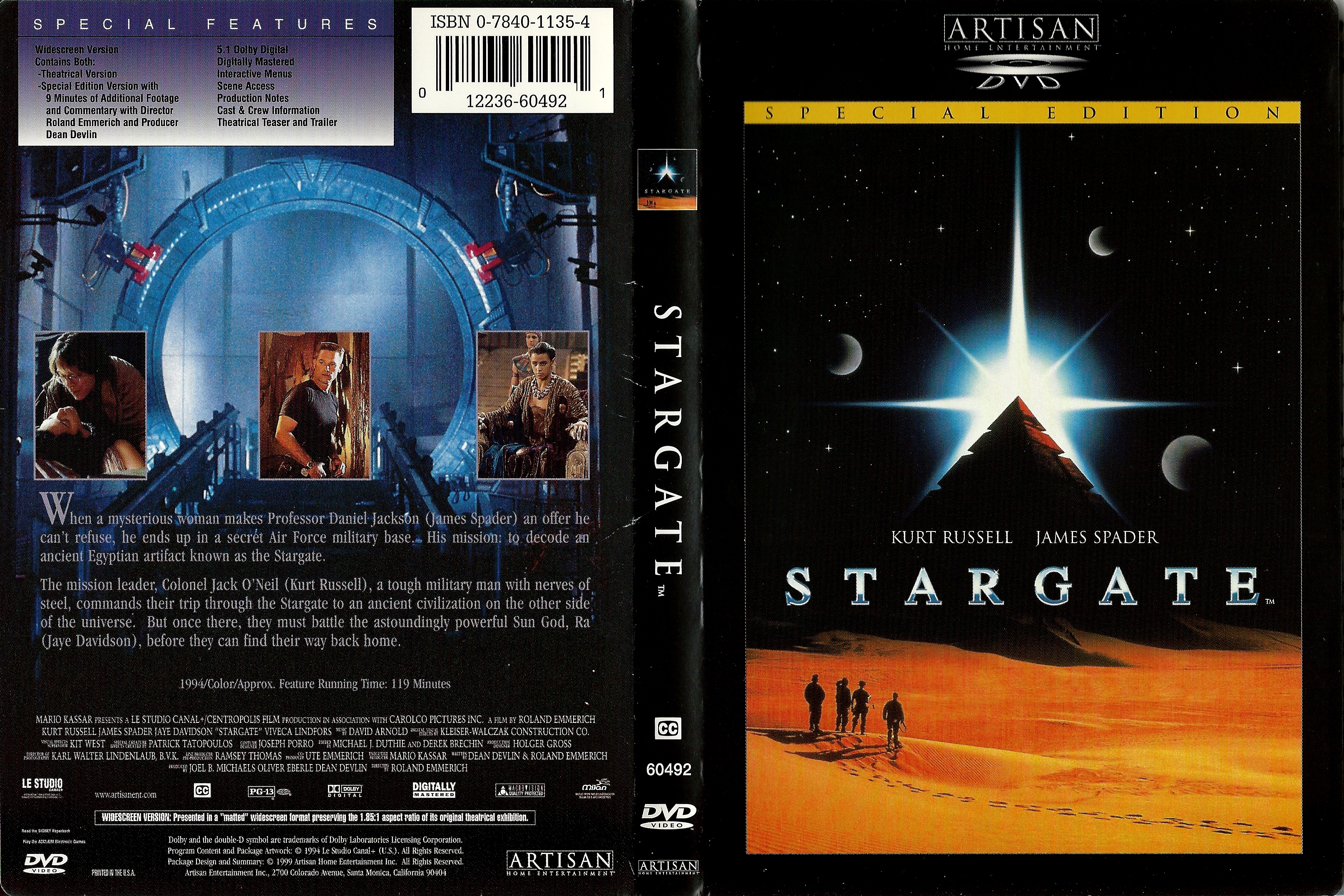 Jaquette DVD Stargate v4