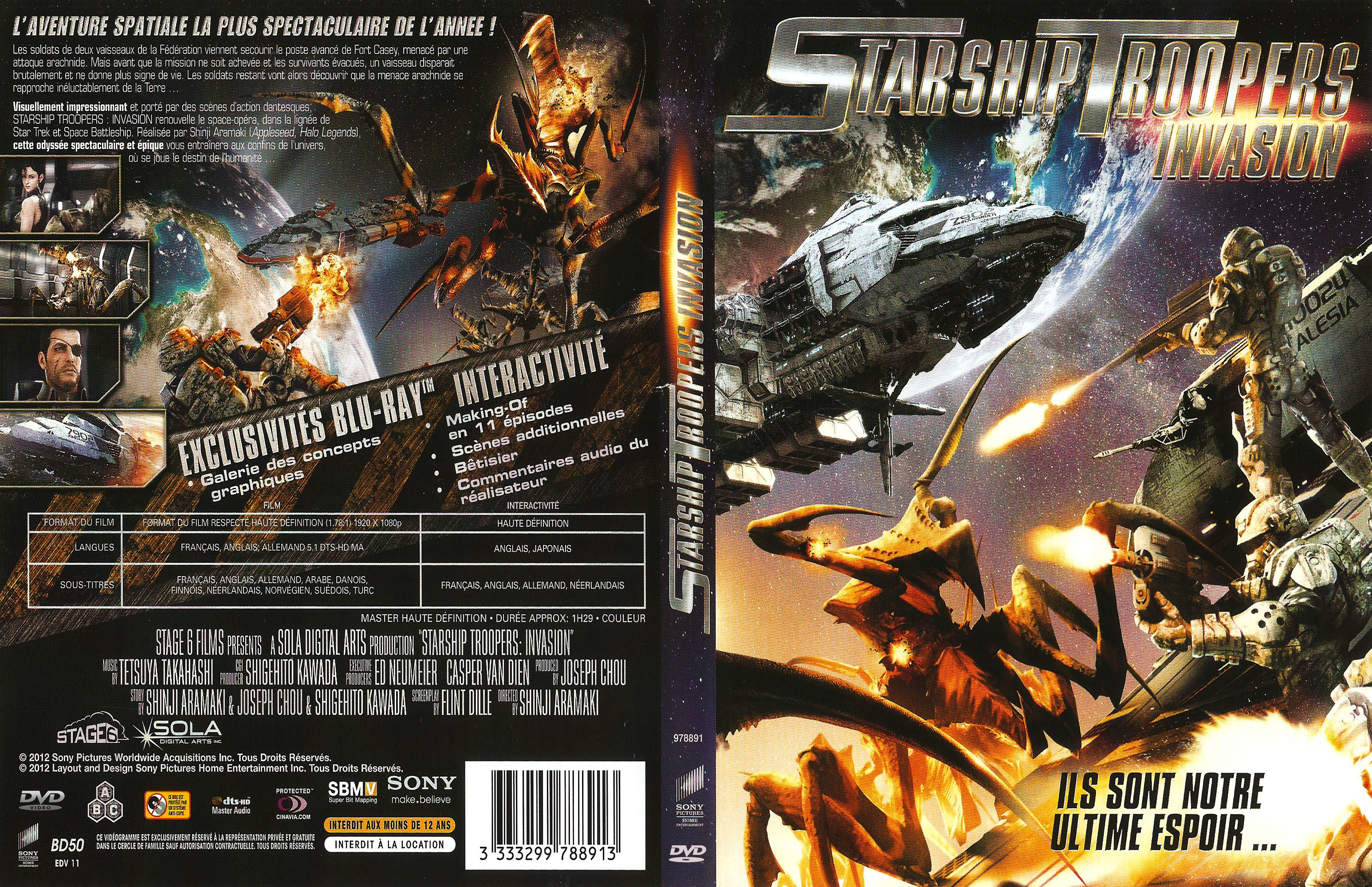 Jaquette DVD Starship Troopers Invasion custom