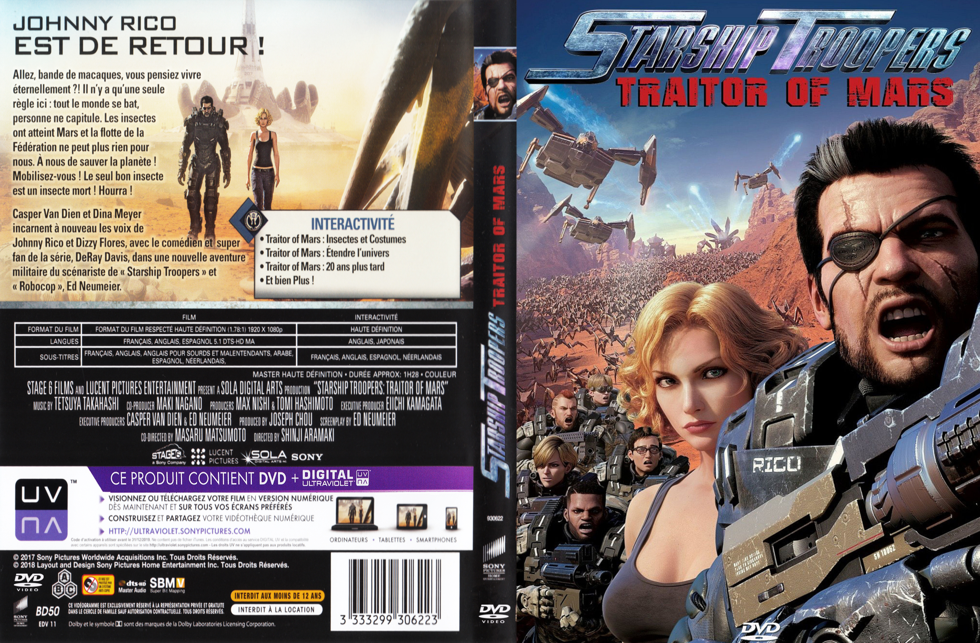 Jaquette DVD Starship Troopers Traitor of Mars custom