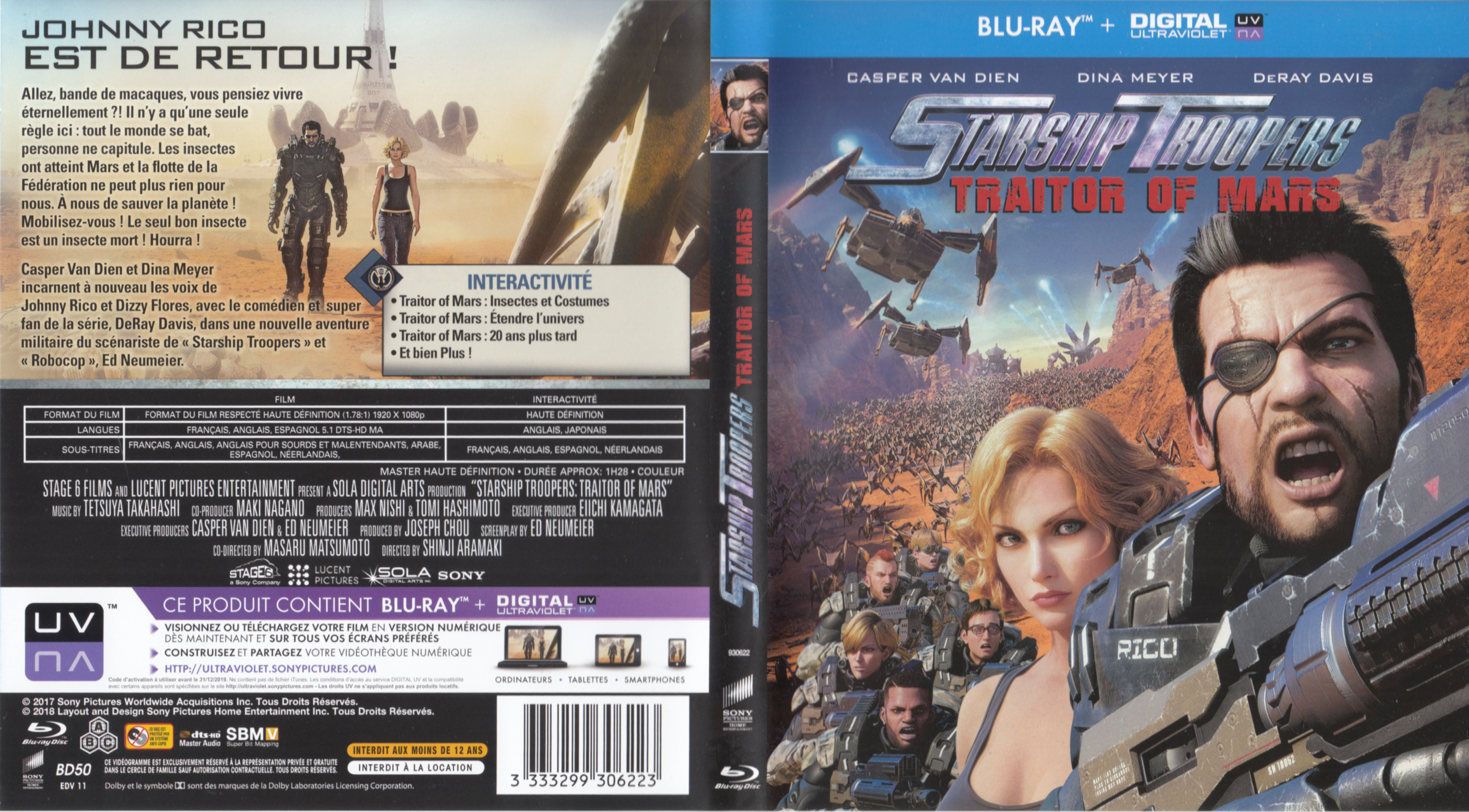 Jaquette DVD Starship Troopers Traitor of Mars (BLU-RAY)