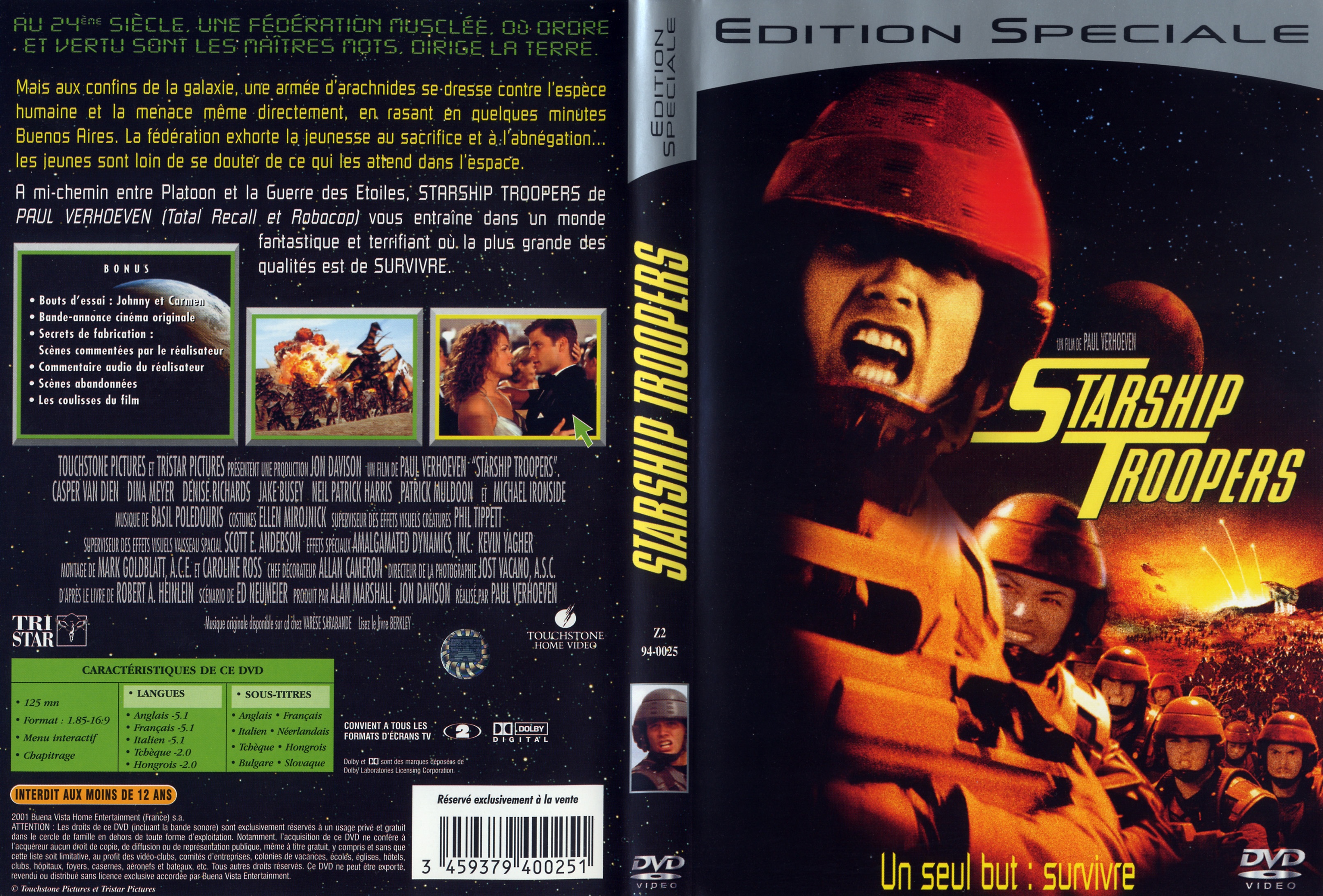 Jaquette DVD Starship troopers