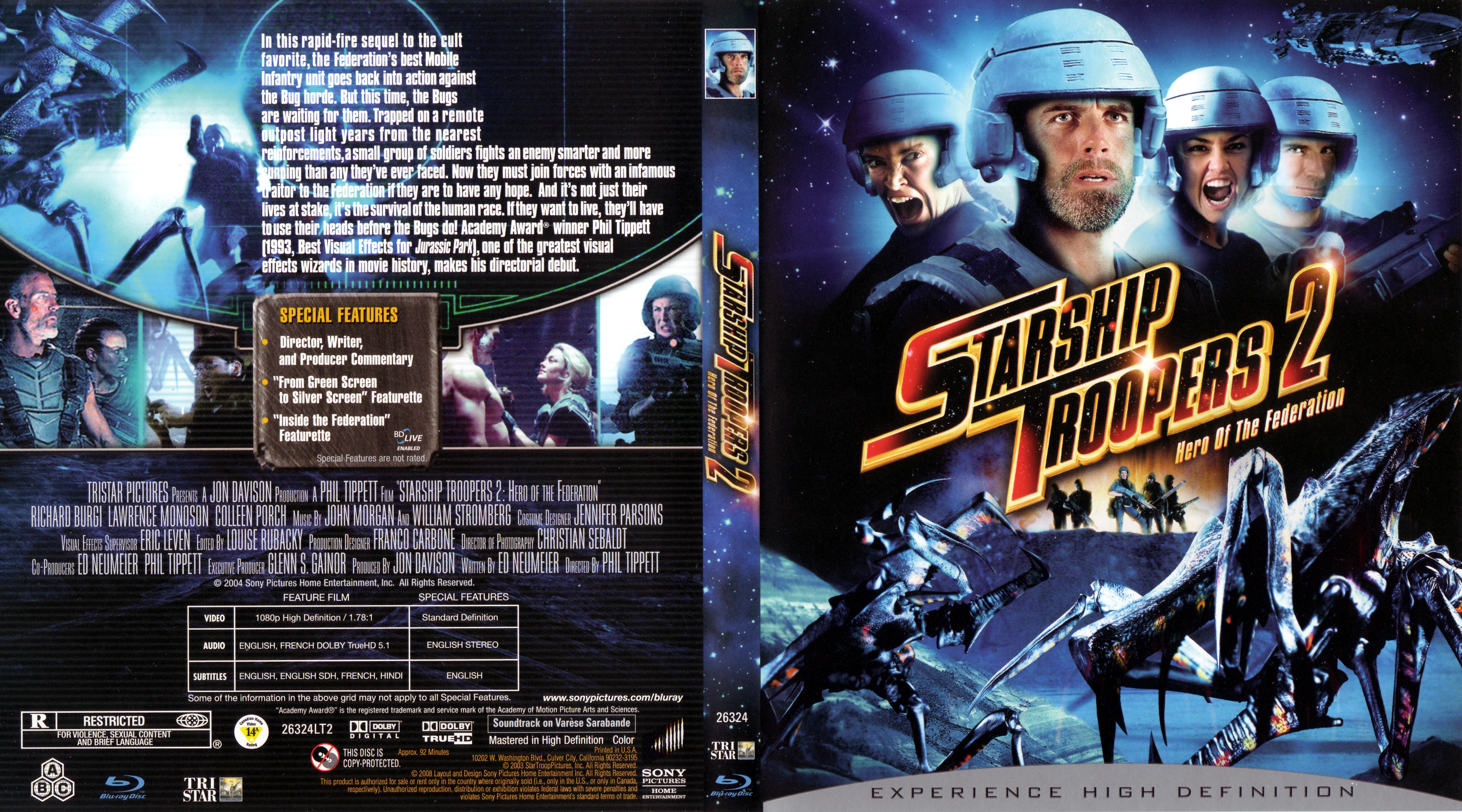 Jaquette DVD Starship troopers 2 Zone 1 (BLU-RAY)