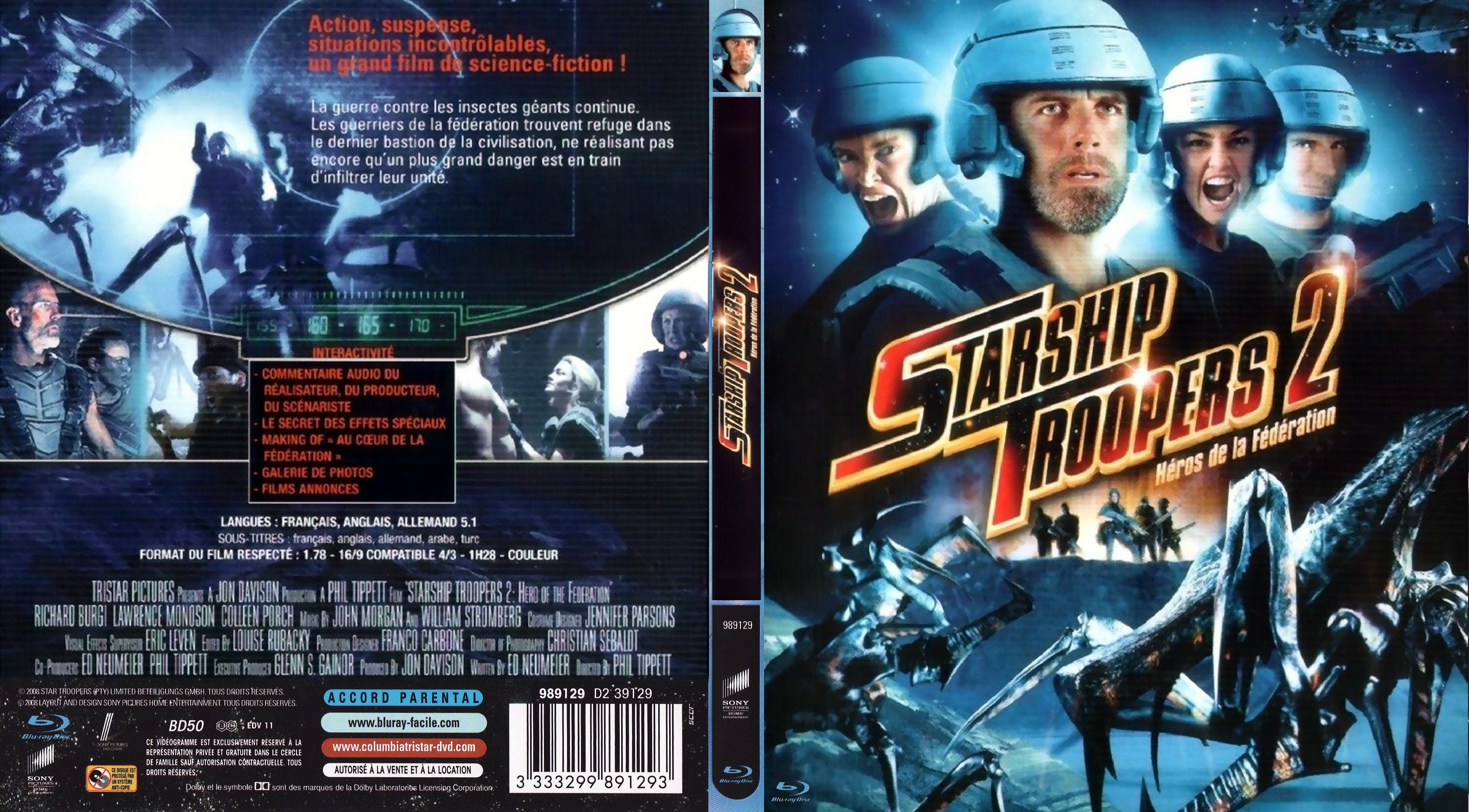 Jaquette DVD Starship troopers 2 (BLU-RAY) custom