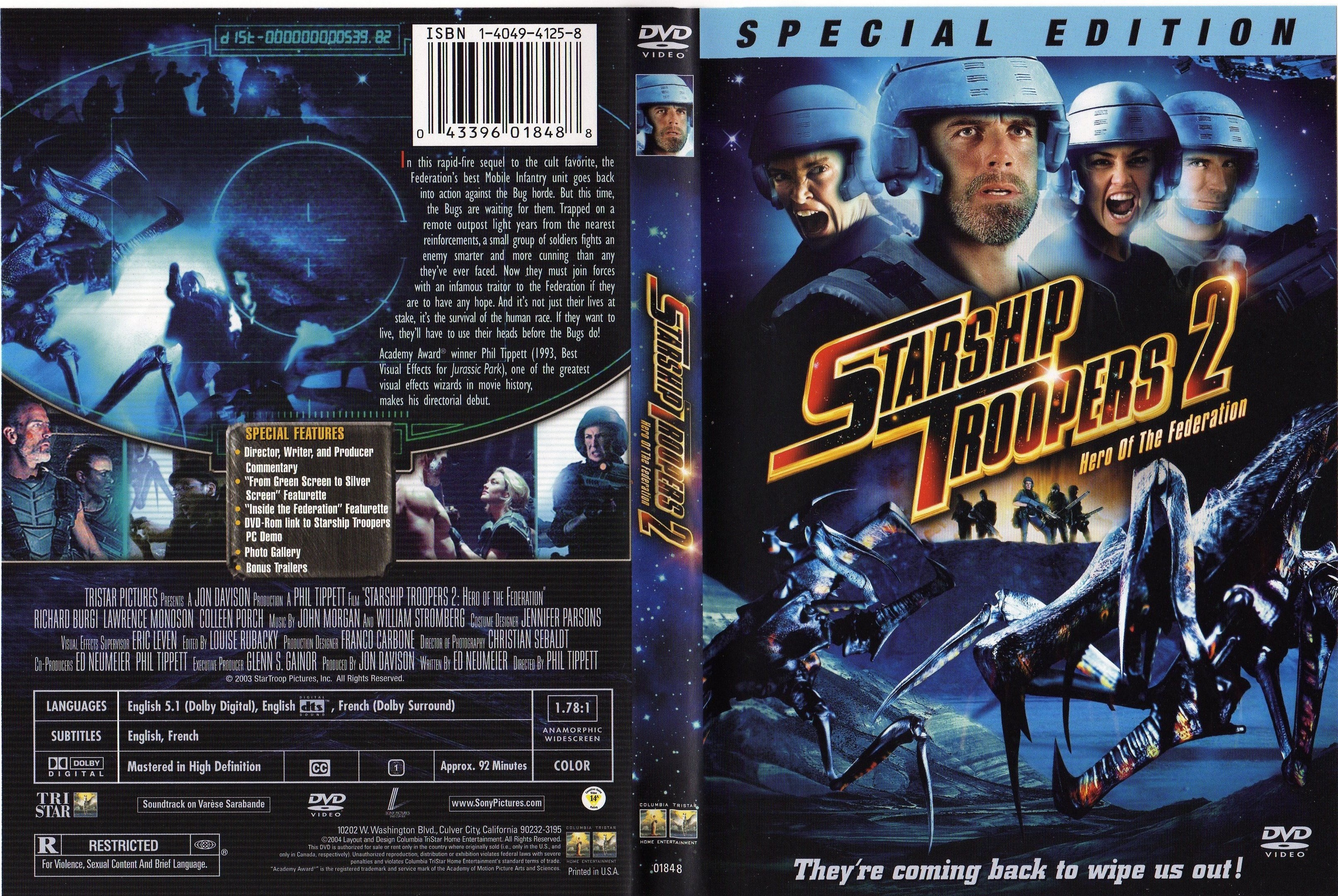 Jaquette DVD Starship troopers 2 (Canadienne)