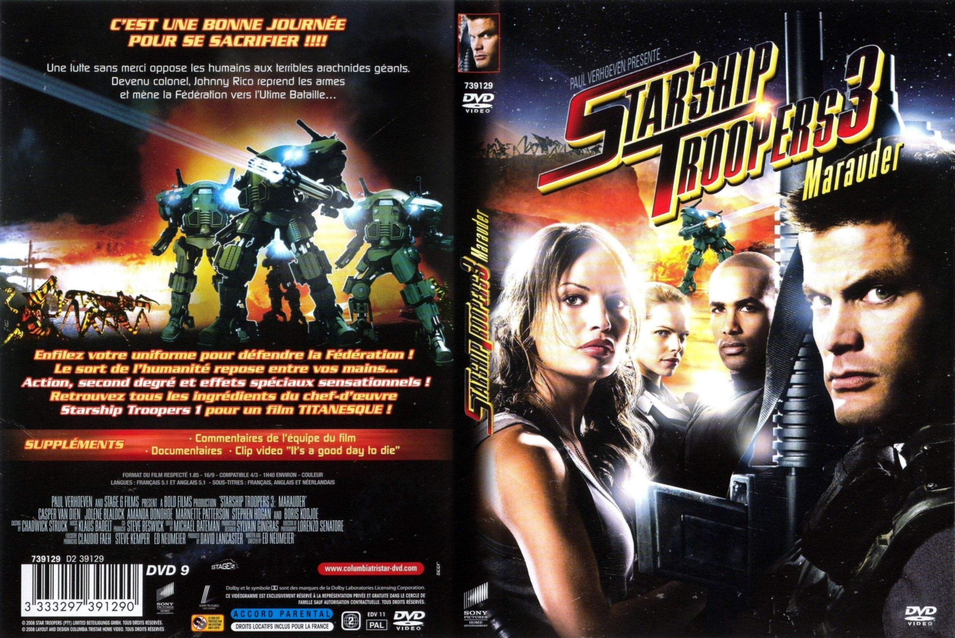 Jaquette DVD Starship troopers 3