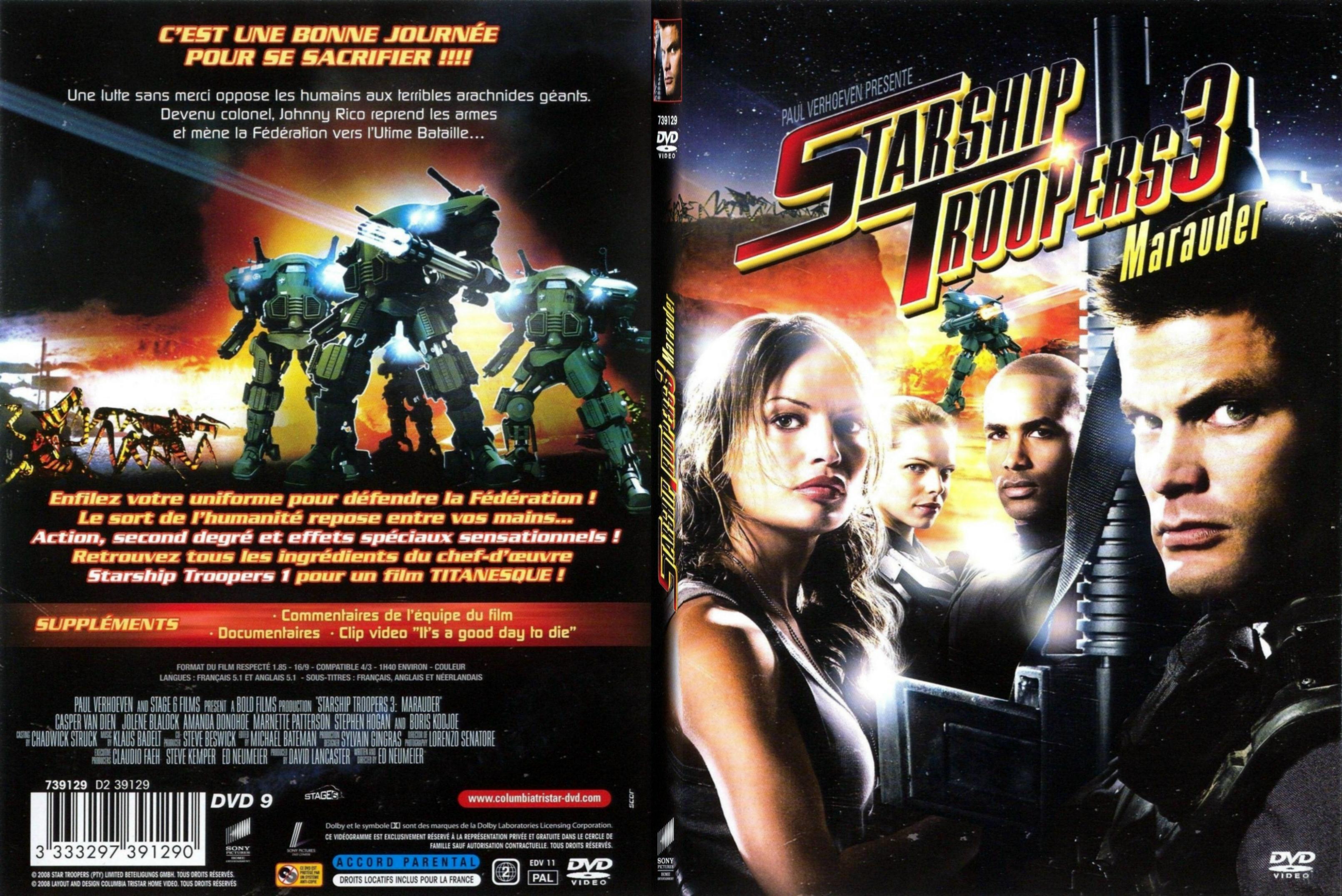 Jaquette DVD Starship troopers 3 - SLIM