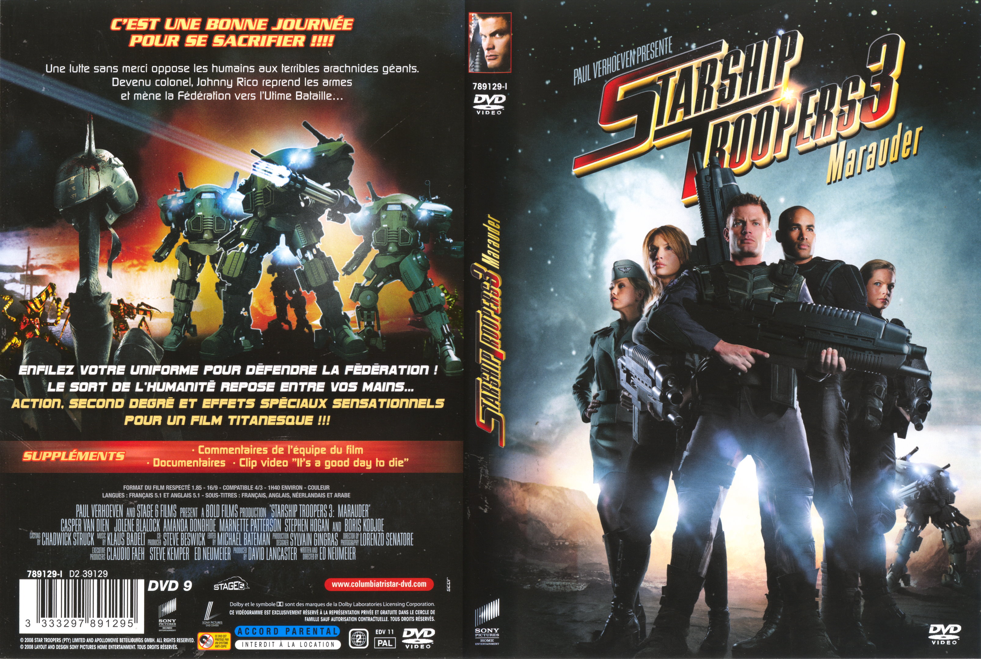 Jaquette DVD Starship troopers 3 v2