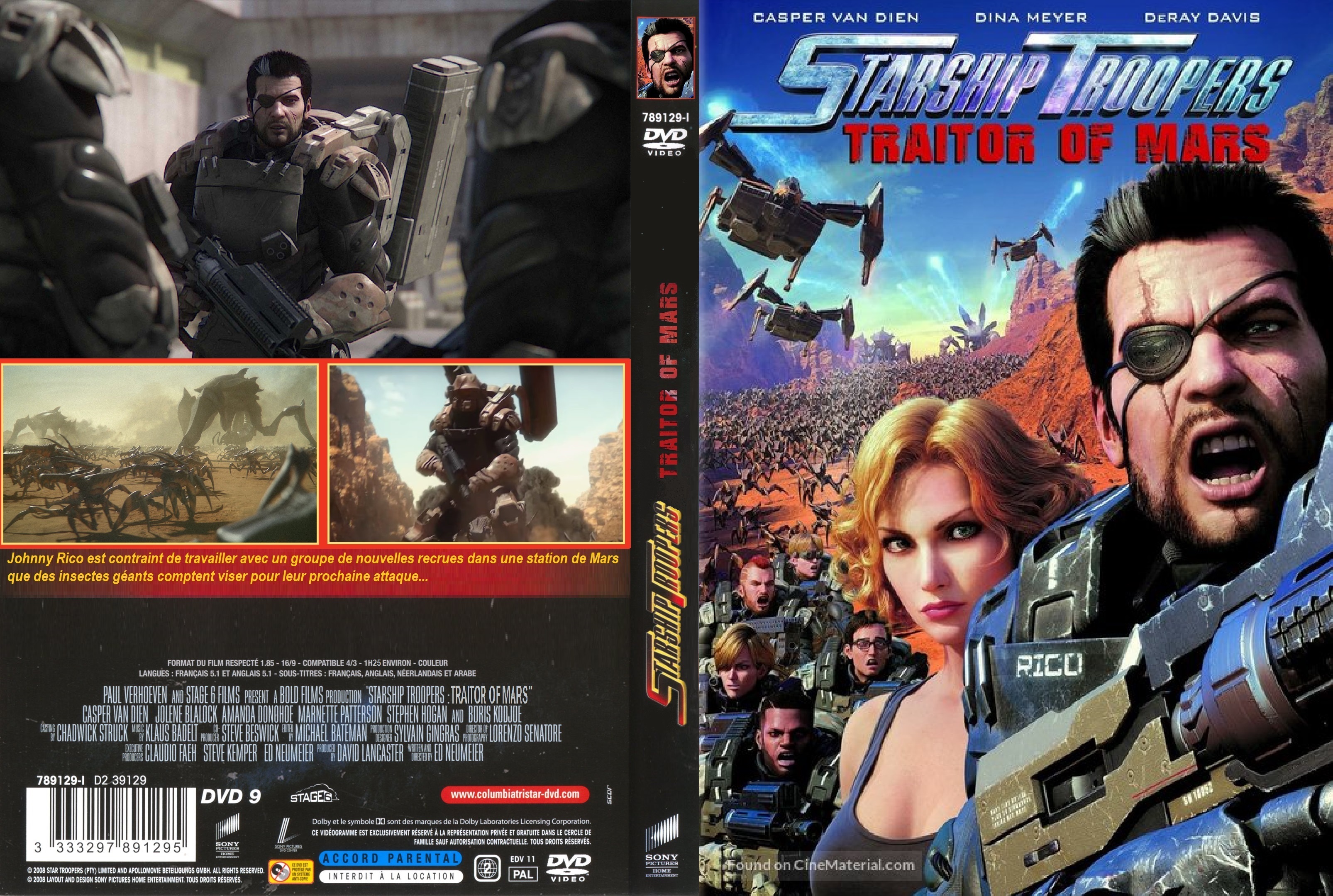 Jaquette DVD Starship troopers Traitor of Mars custom