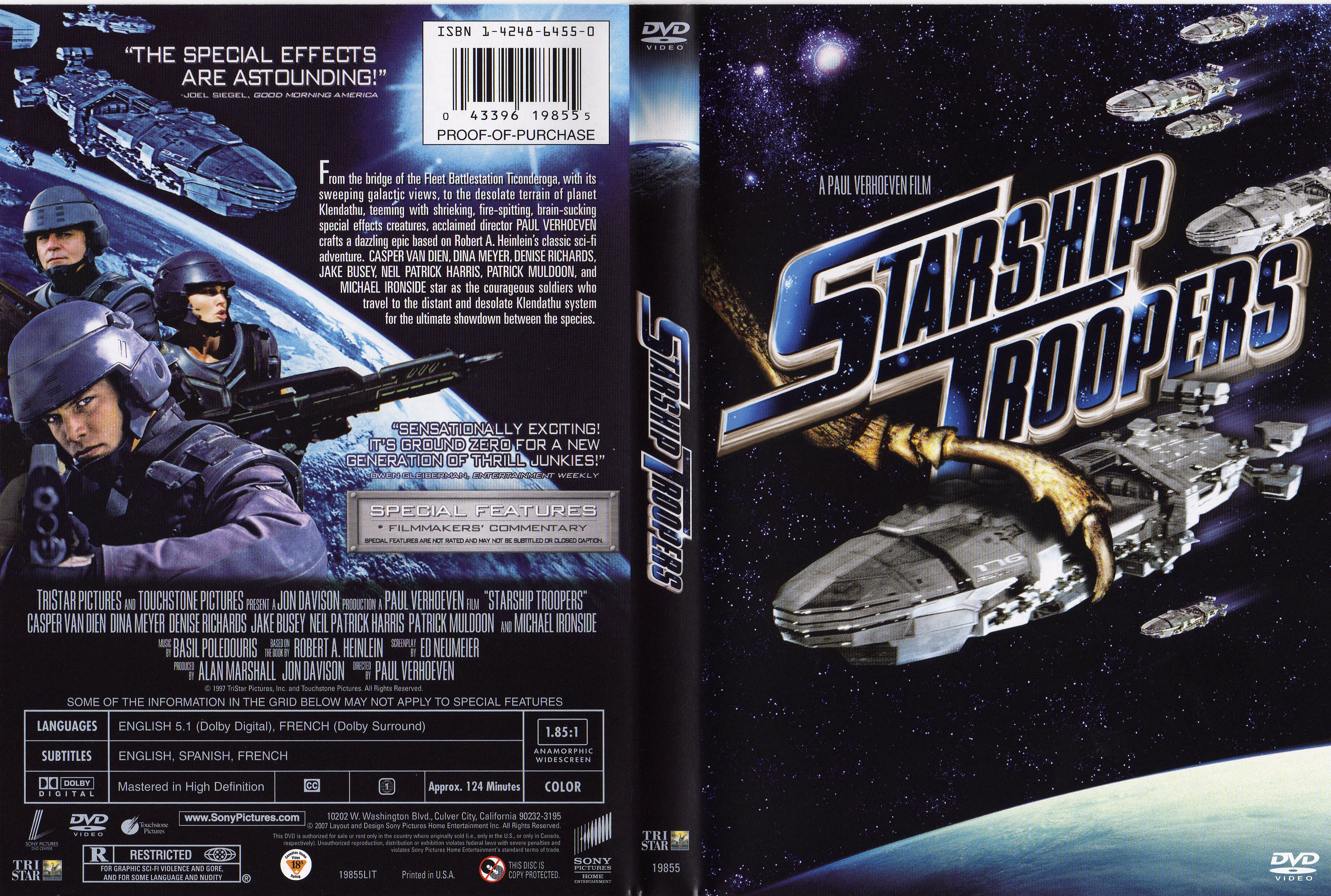 Jaquette DVD Starship troopers Zone 1