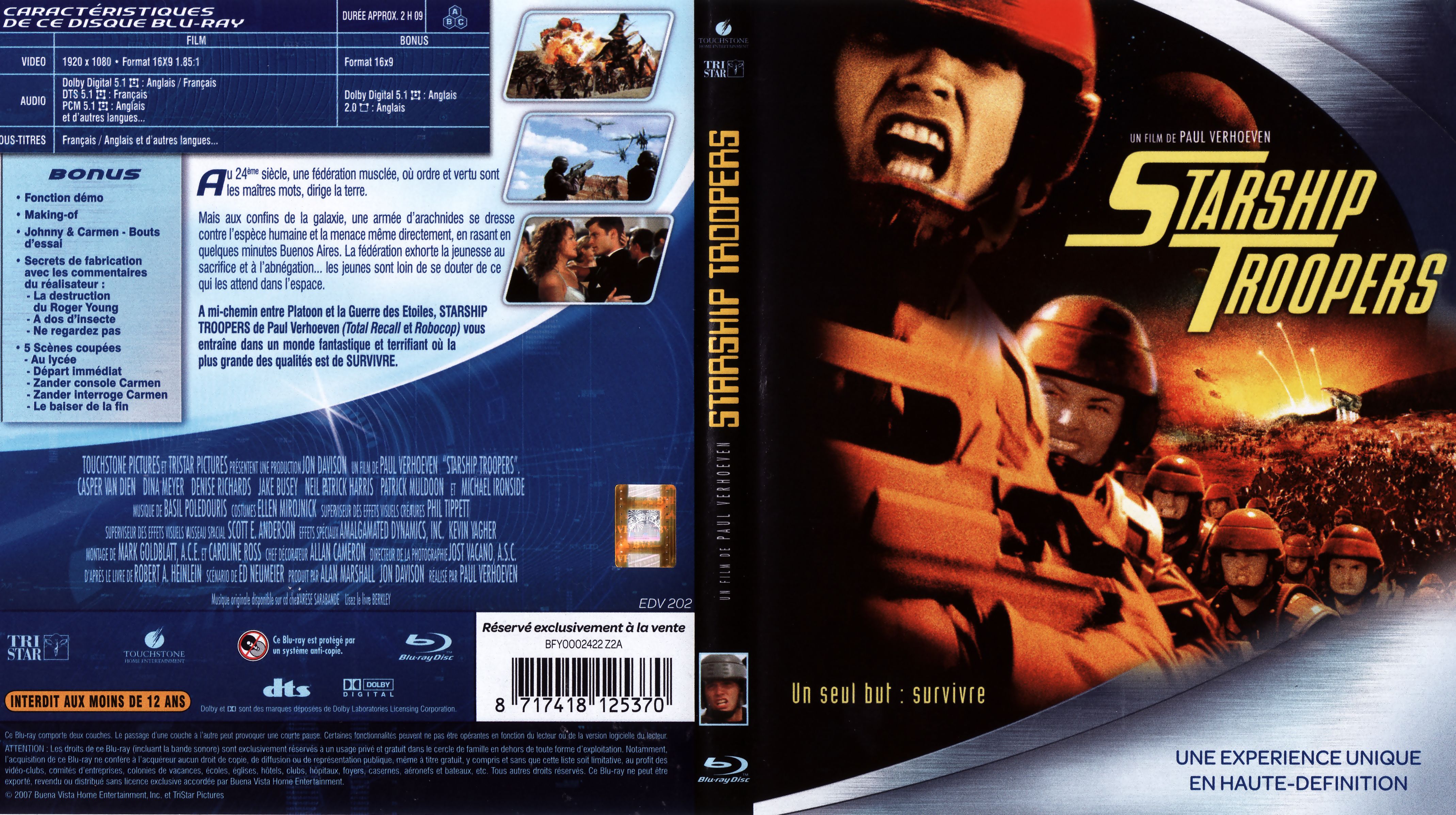 Jaquette DVD Starship troopers (BLU-RAY)