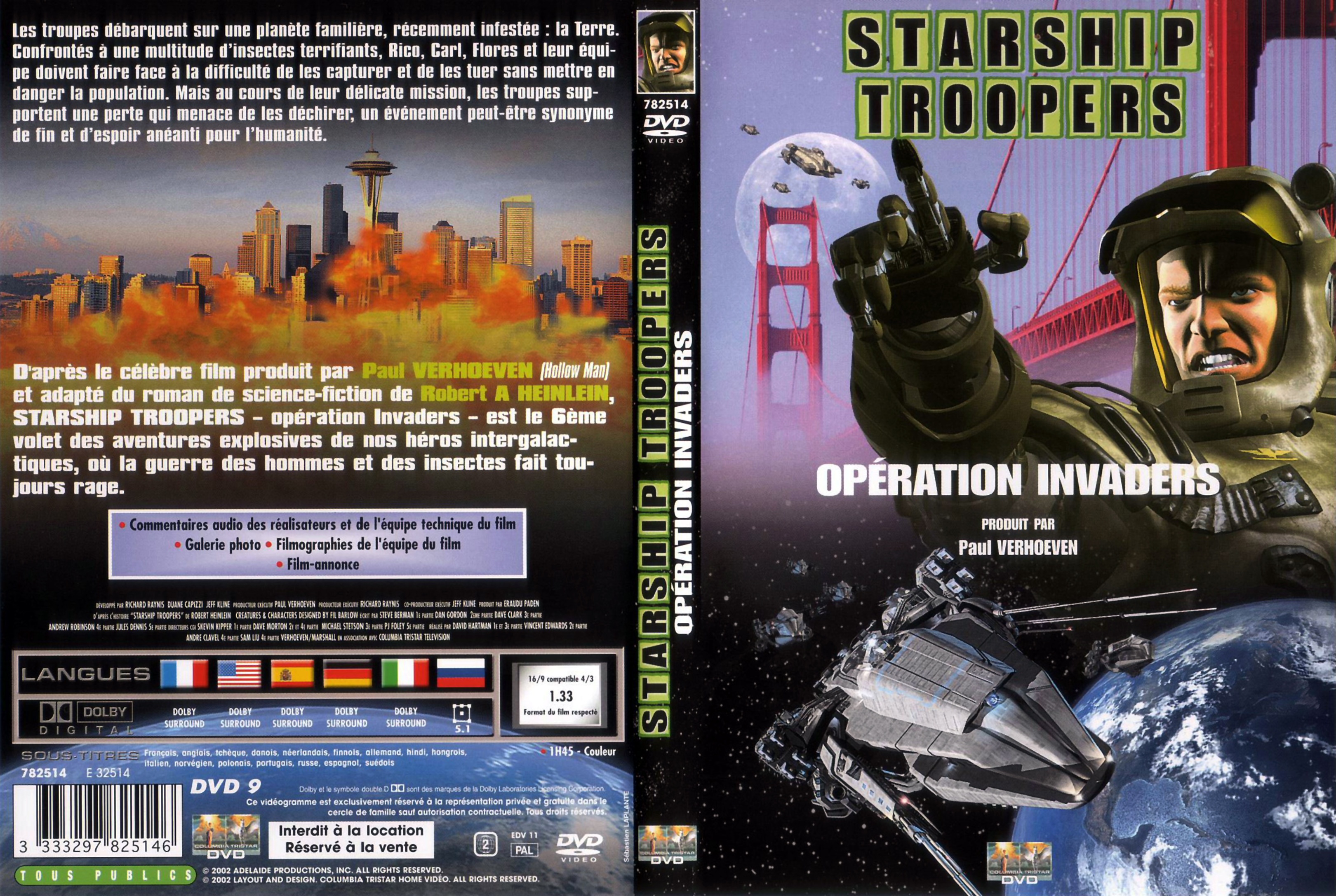 Jaquette DVD Starship troopers operation invaders
