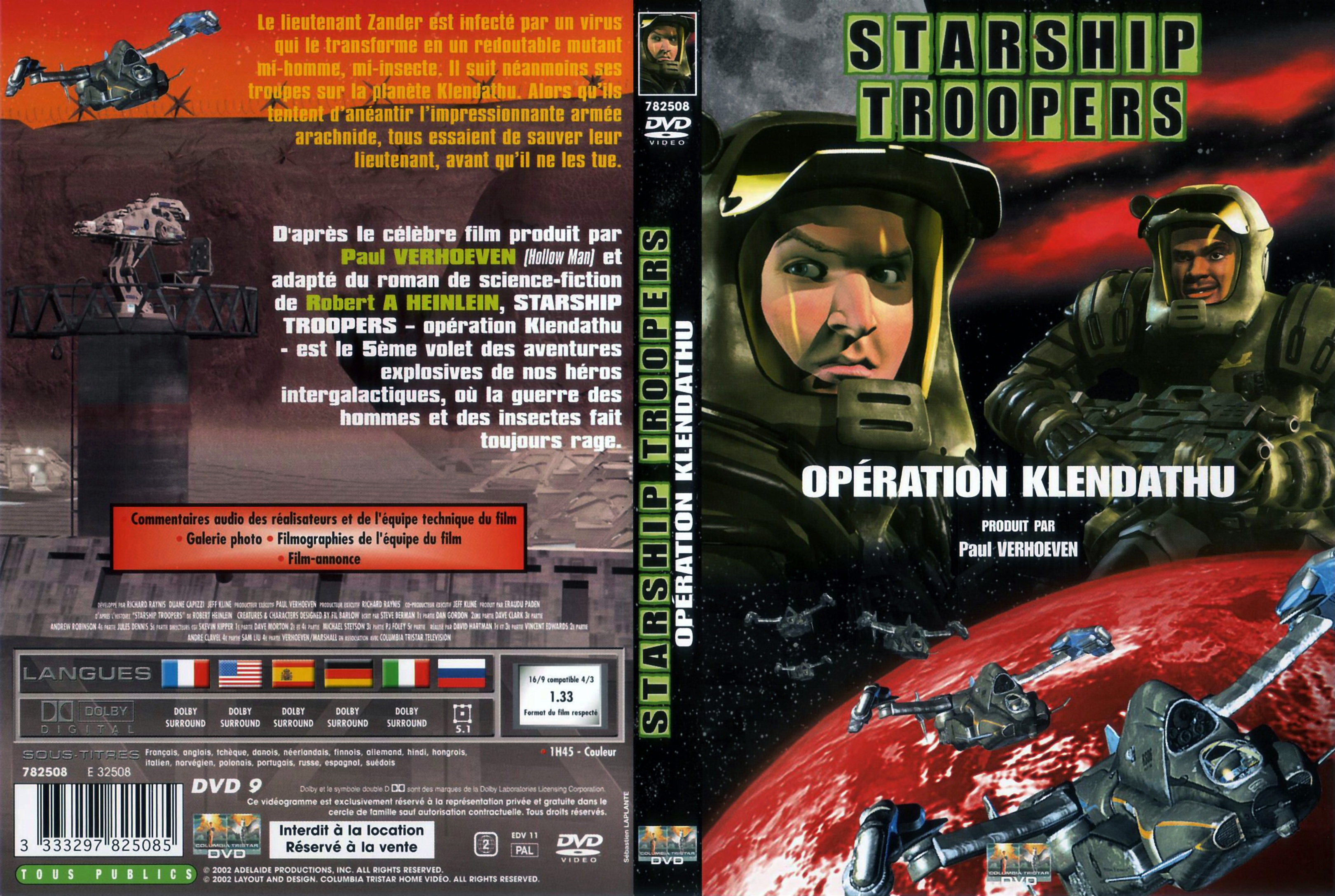 Jaquette DVD Starship troopers operation klendathu