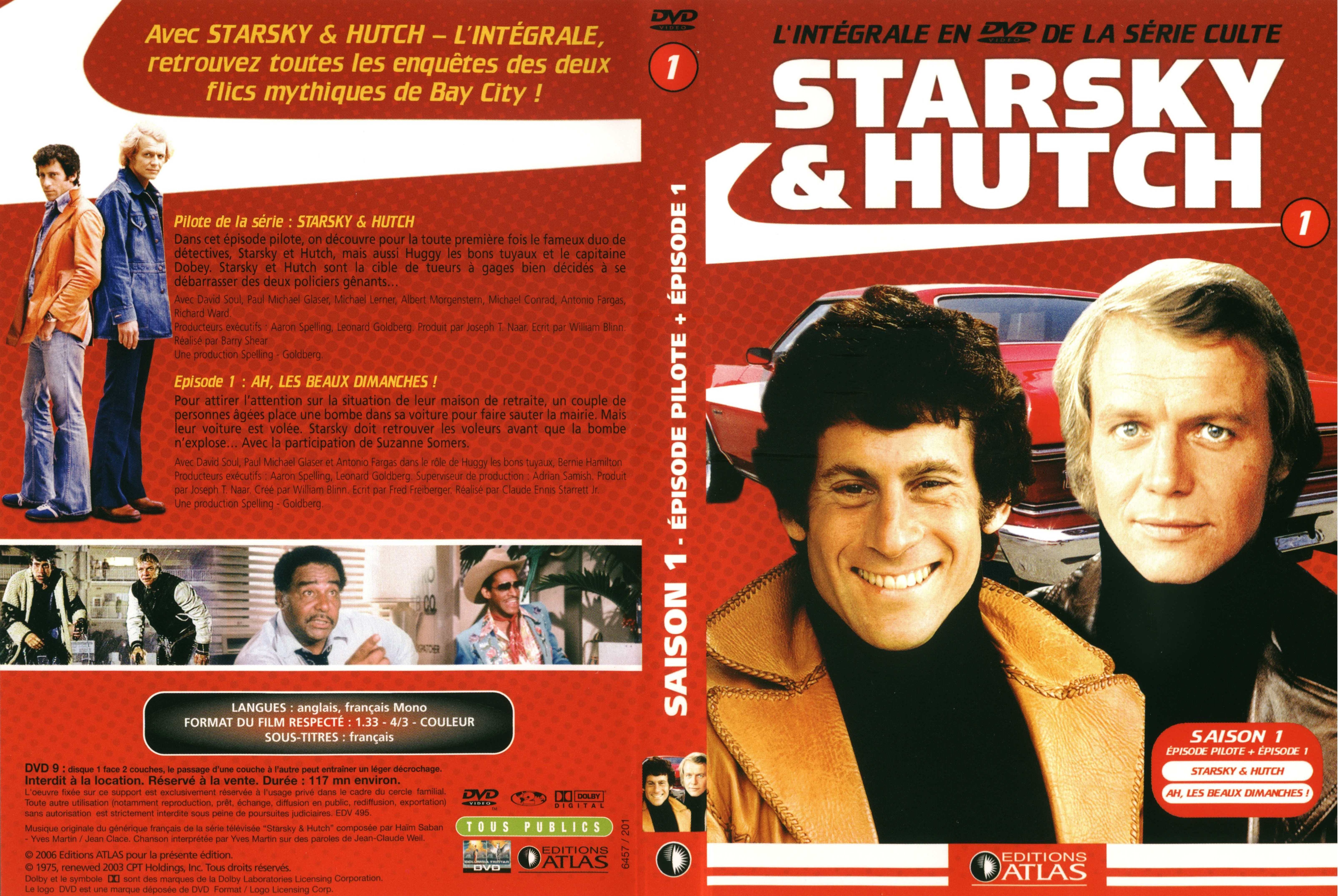 Jaquette DVD Starsky et Hutch saison 1 vol 1 (Ed Atlas)