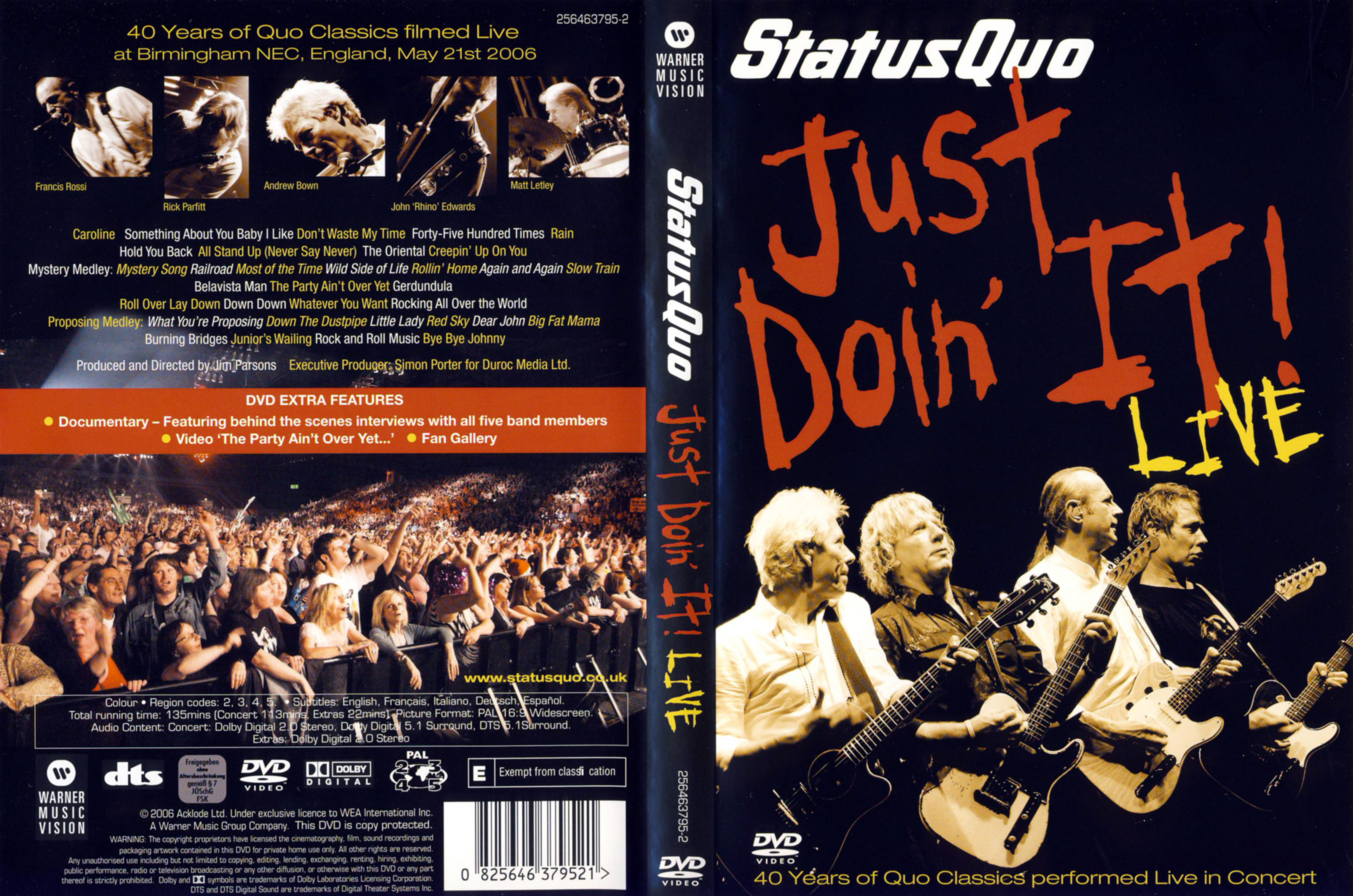 Jaquette DVD StatusQuo - Just doin it