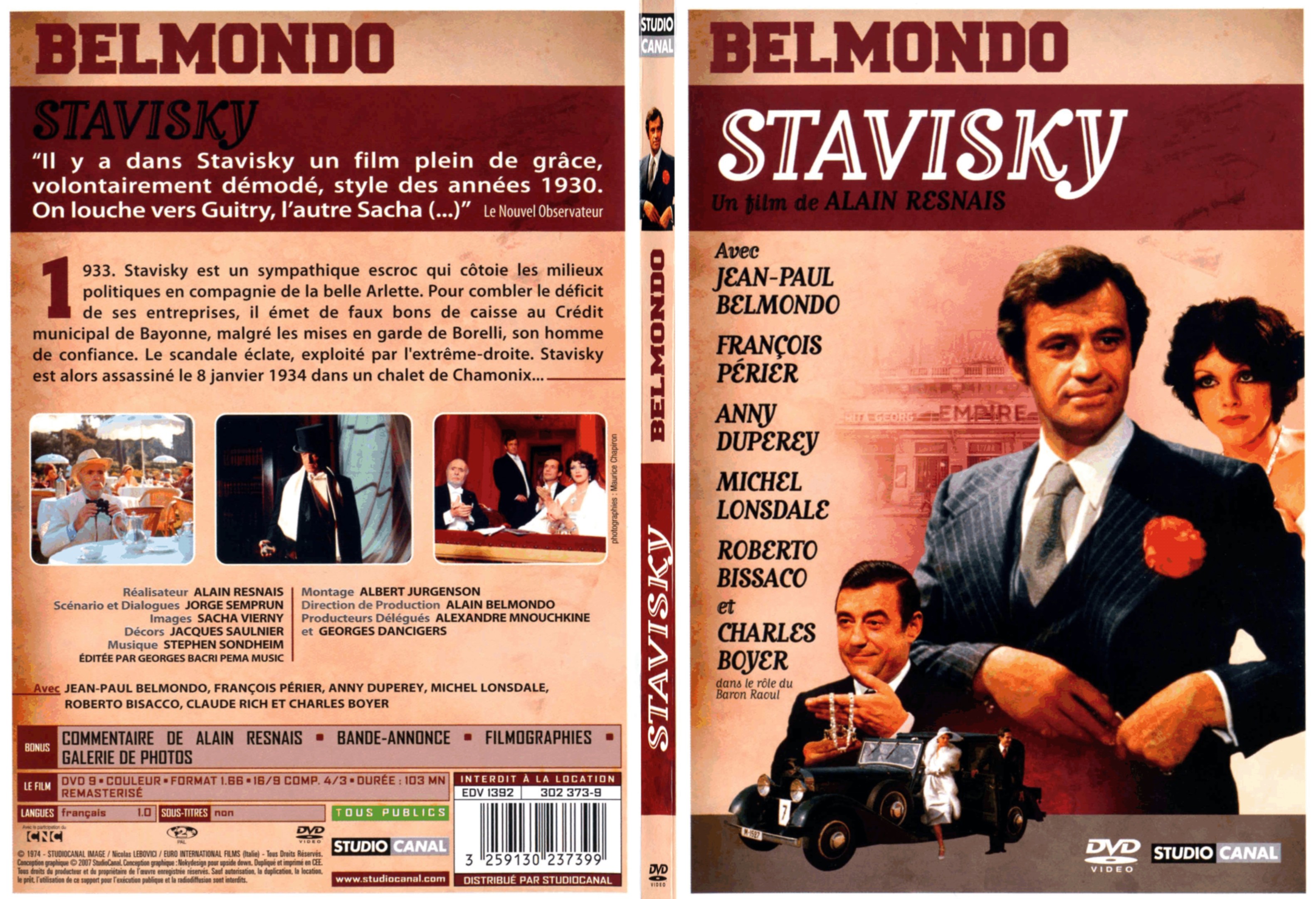 Jaquette DVD Stavisky - SLIM v2
