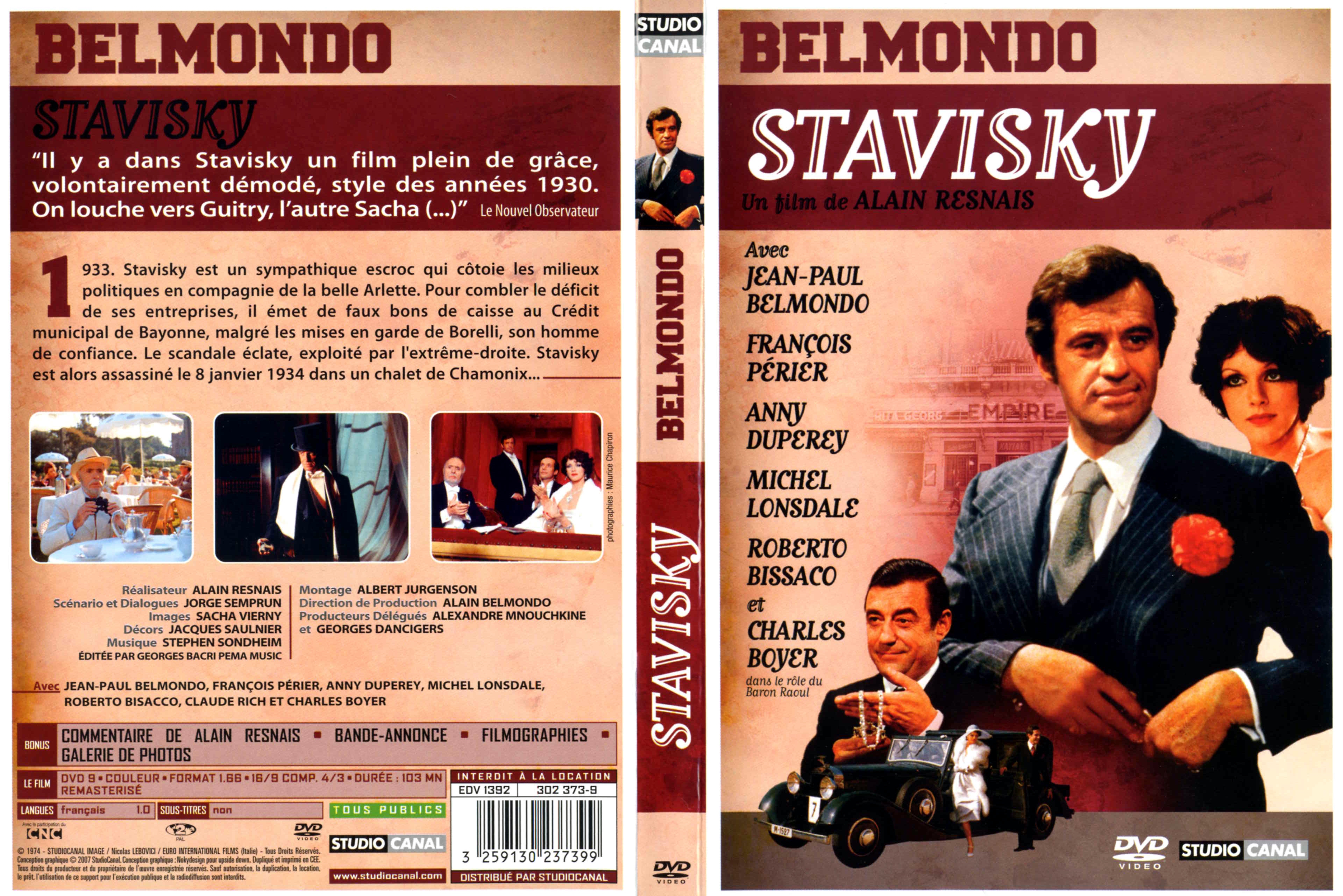 Jaquette DVD Stavisky v2
