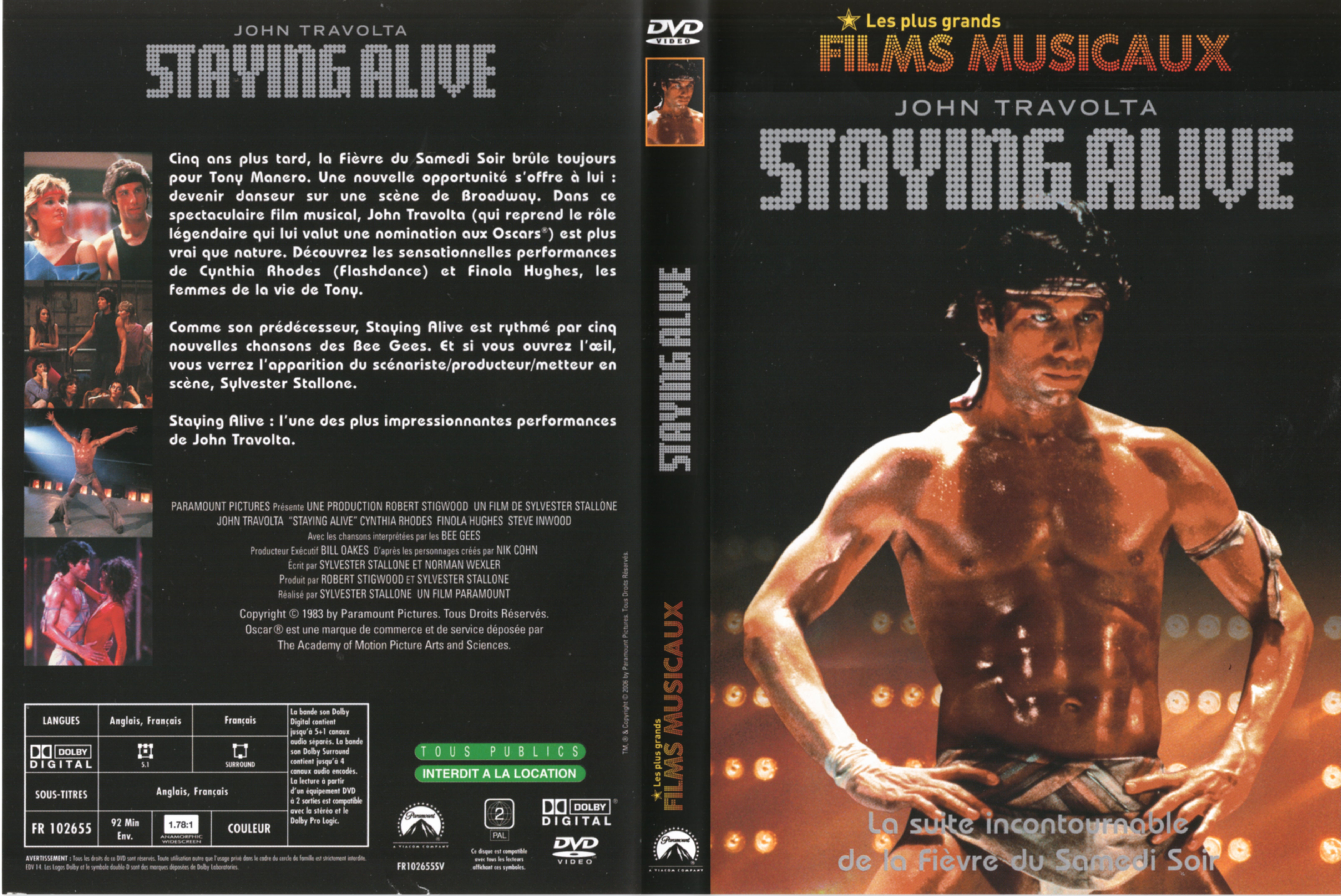 Jaquette DVD Staying Alive