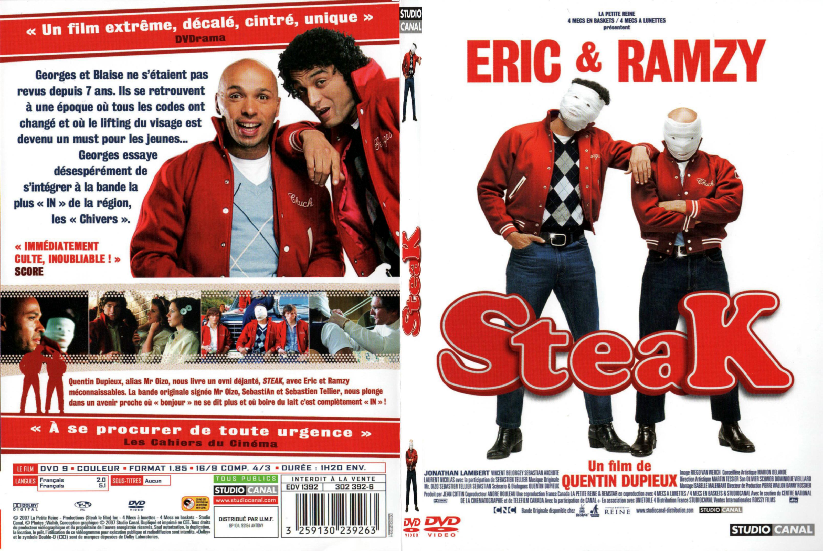 Jaquette DVD Steak - SLIM