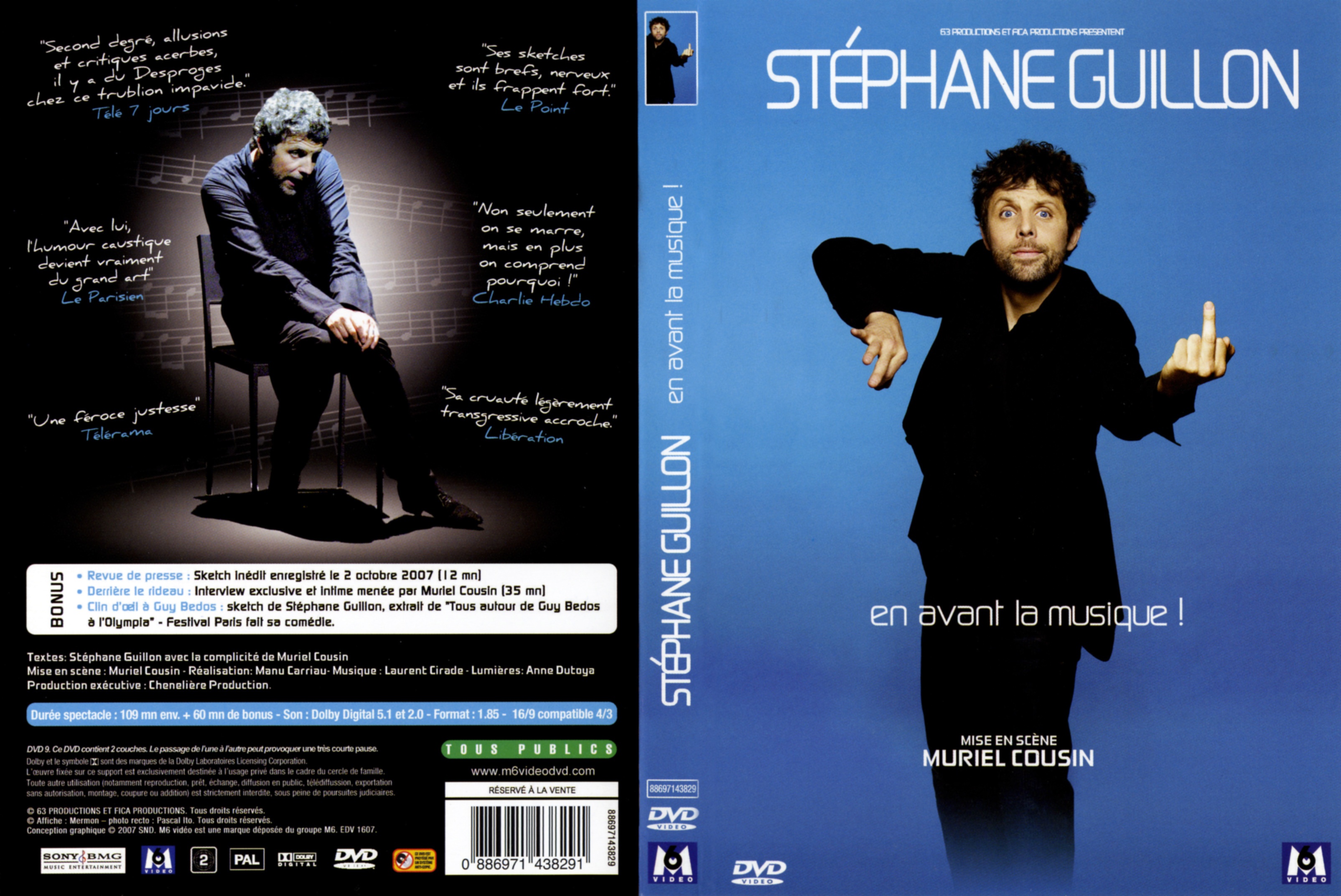 Jaquette DVD Stephane Guillon En avant la musique