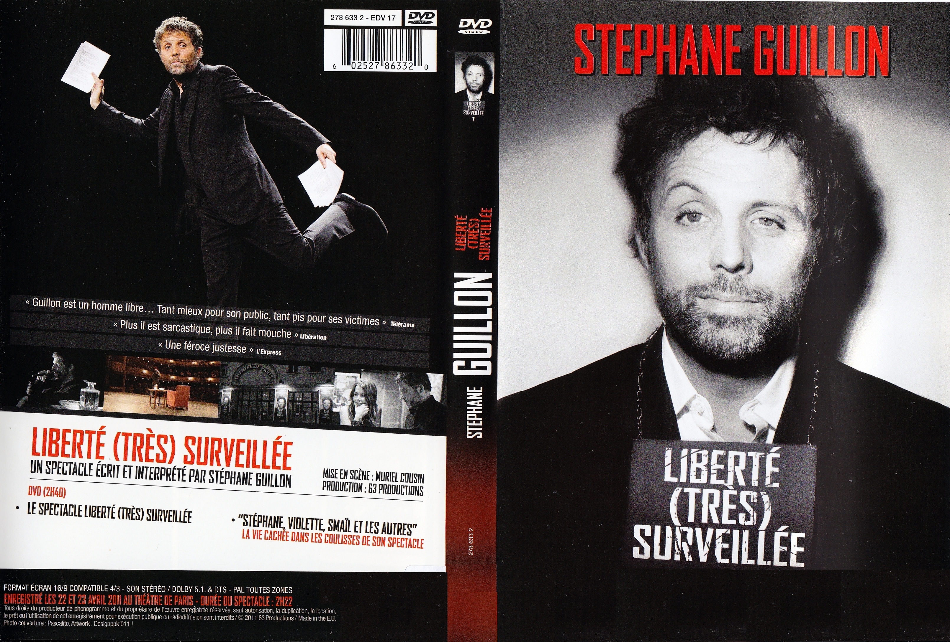 Jaquette DVD Stephane Guillon - Libert trs surveille