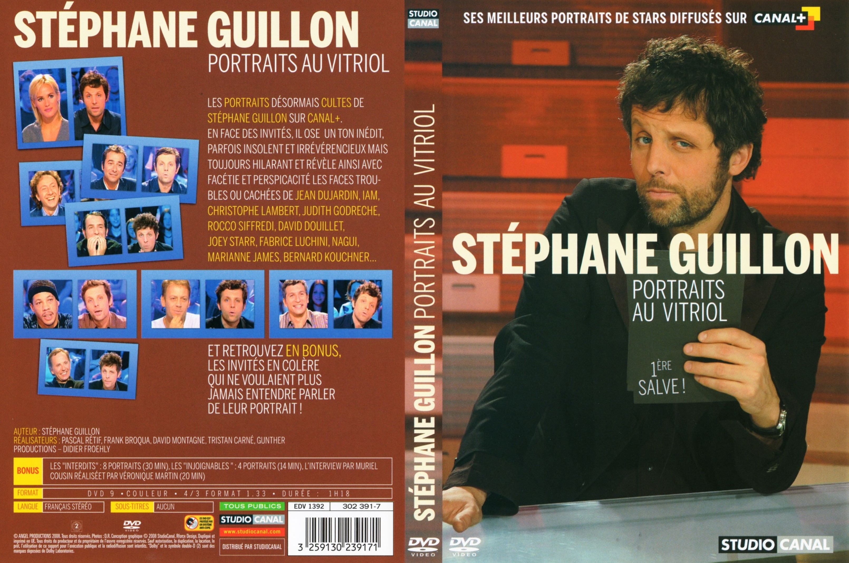 Jaquette DVD Stephane Guillon - Portraits au vitriol