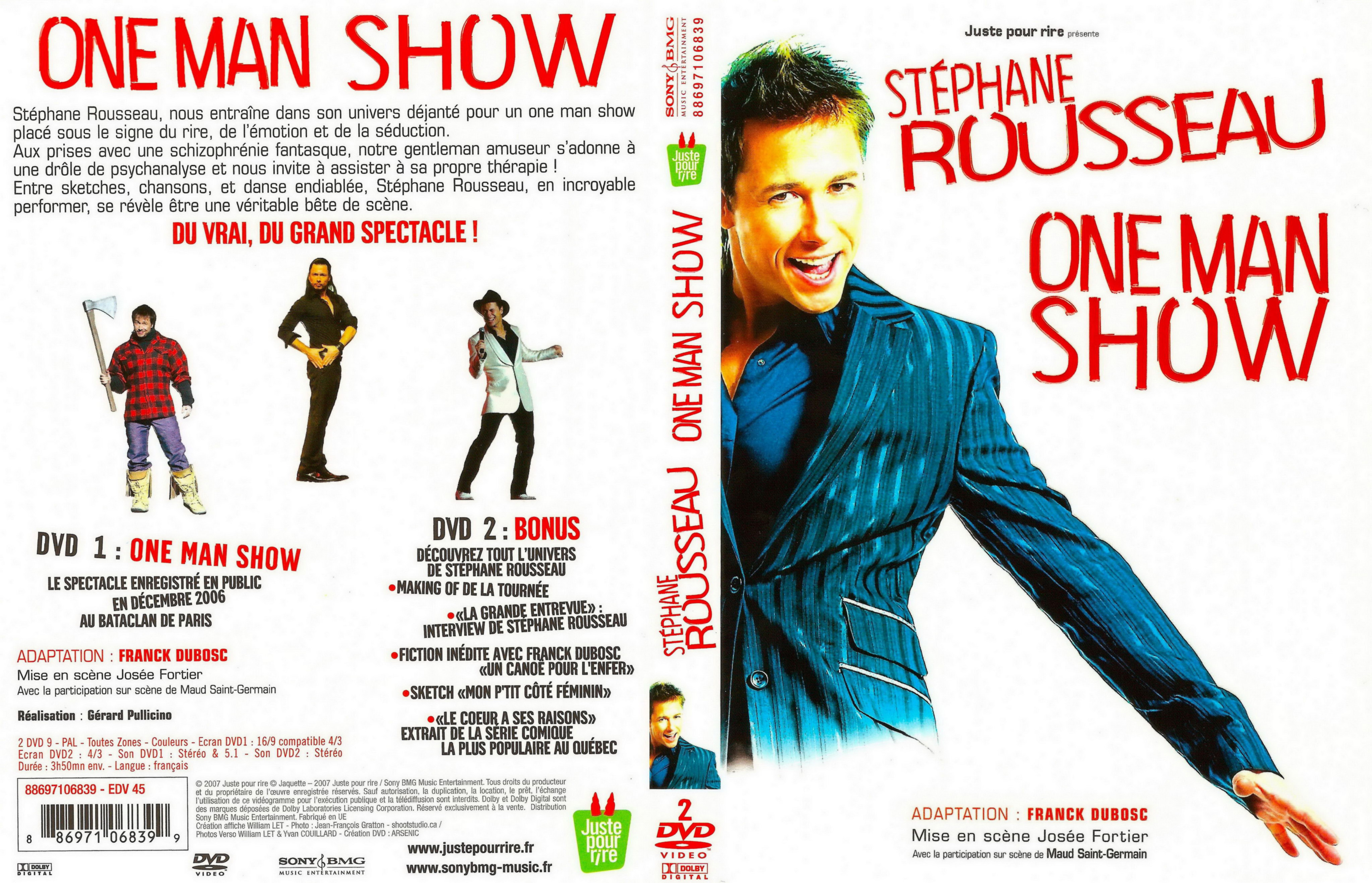 Jaquette DVD Stephane Rousseau - One Man Show