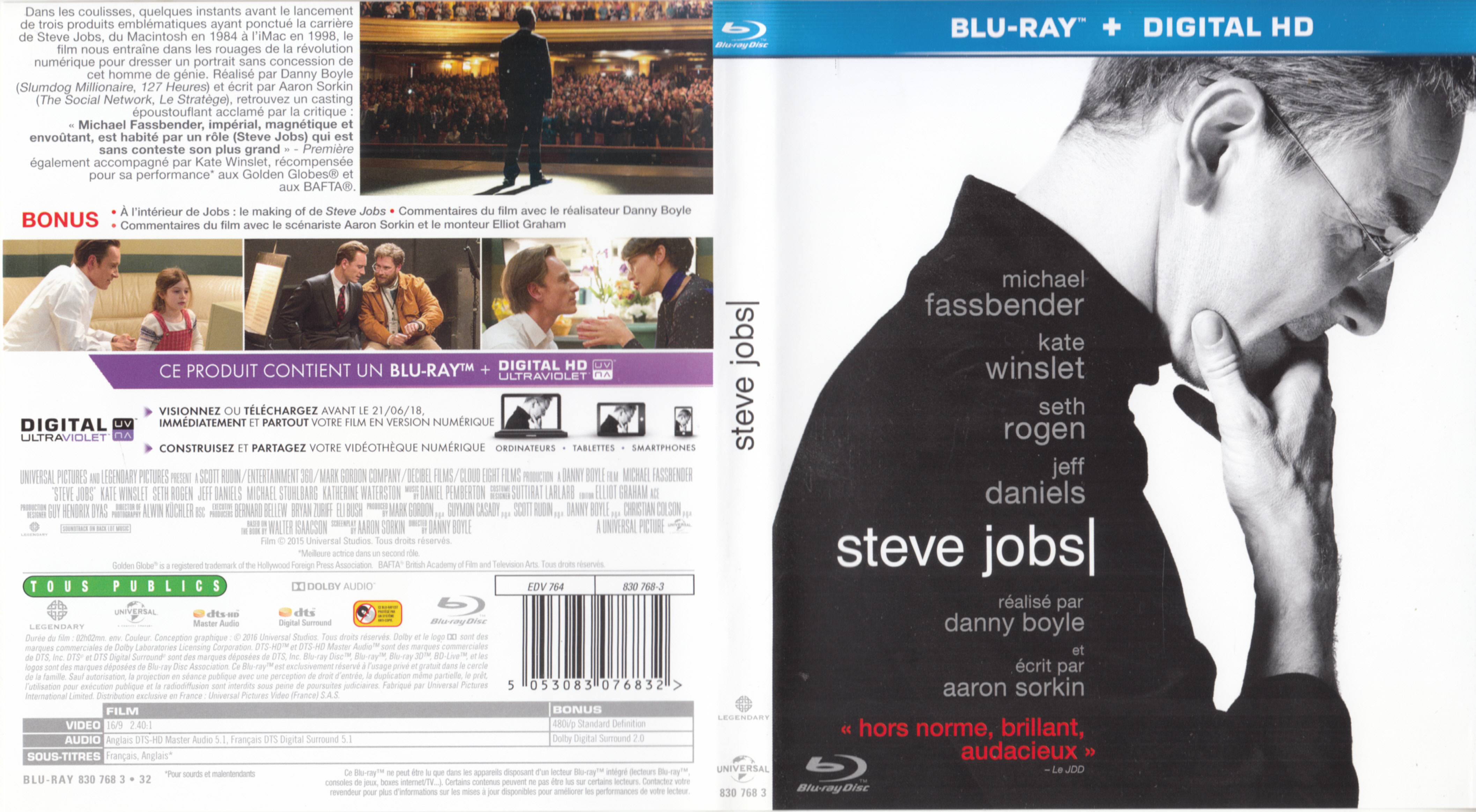 Jaquette DVD Steve Jobs (BLU-RAY)