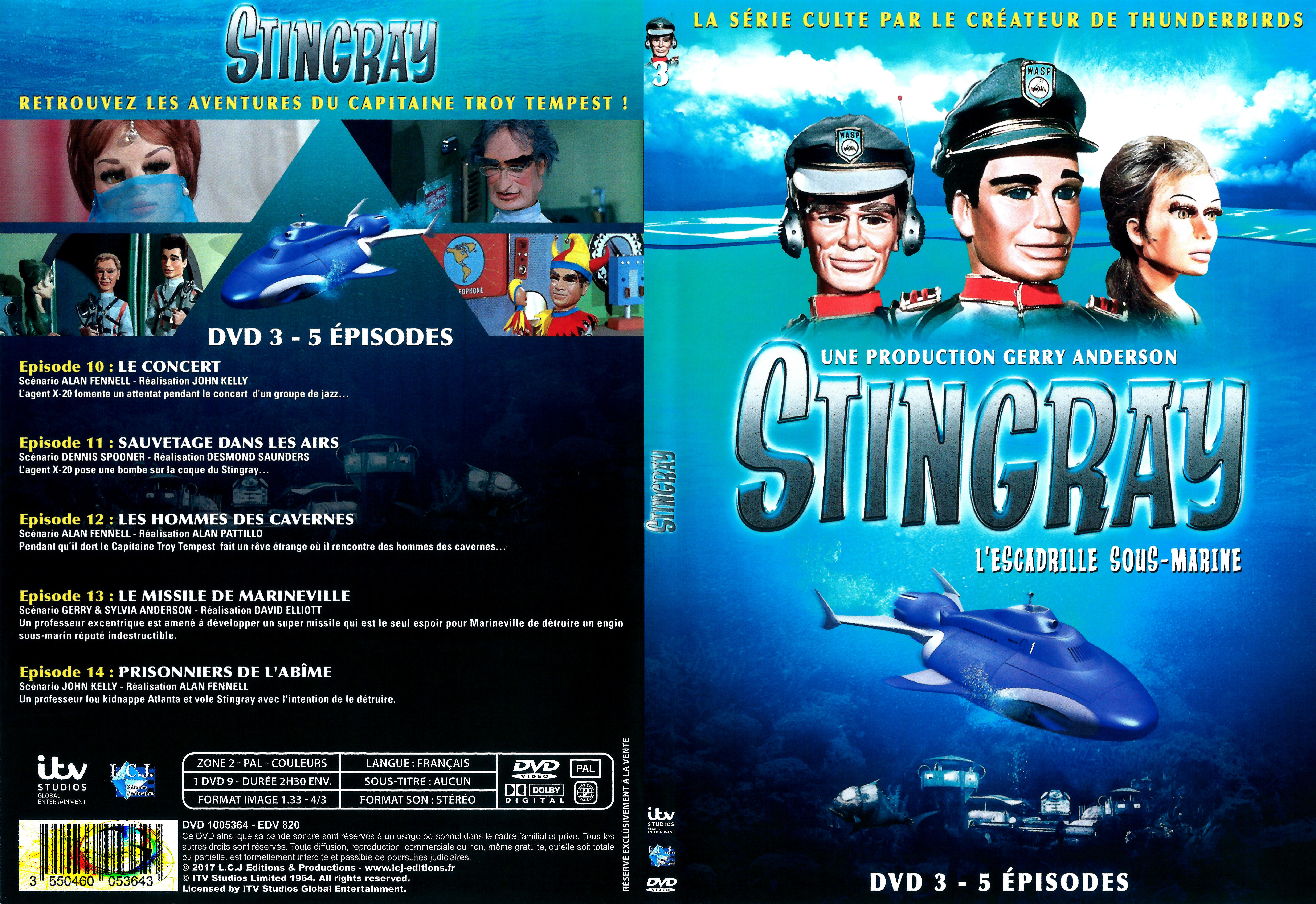 Jaquette DVD Stingray Saison 2 DVD 3