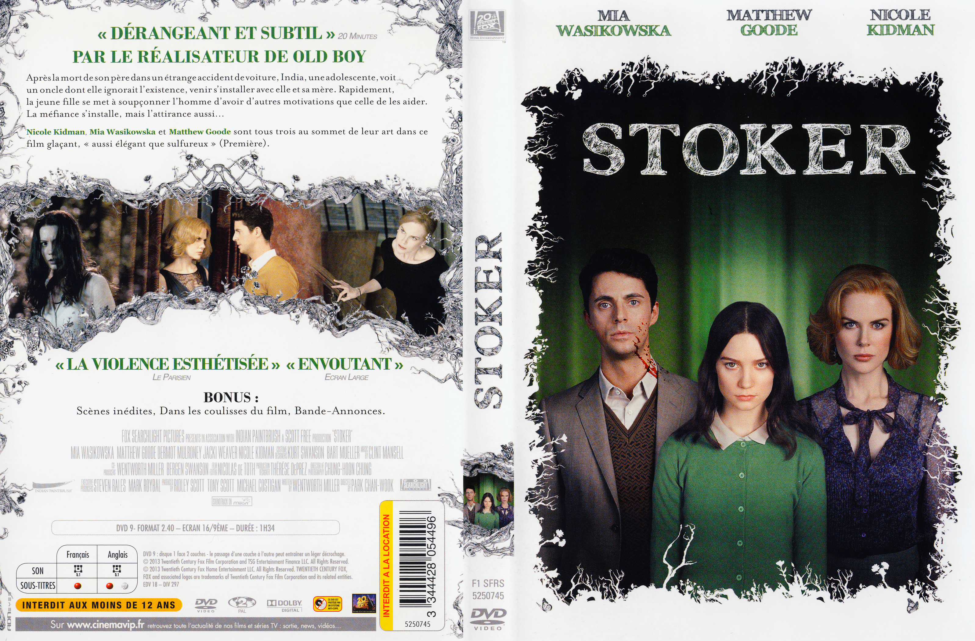 Jaquette DVD Stoker