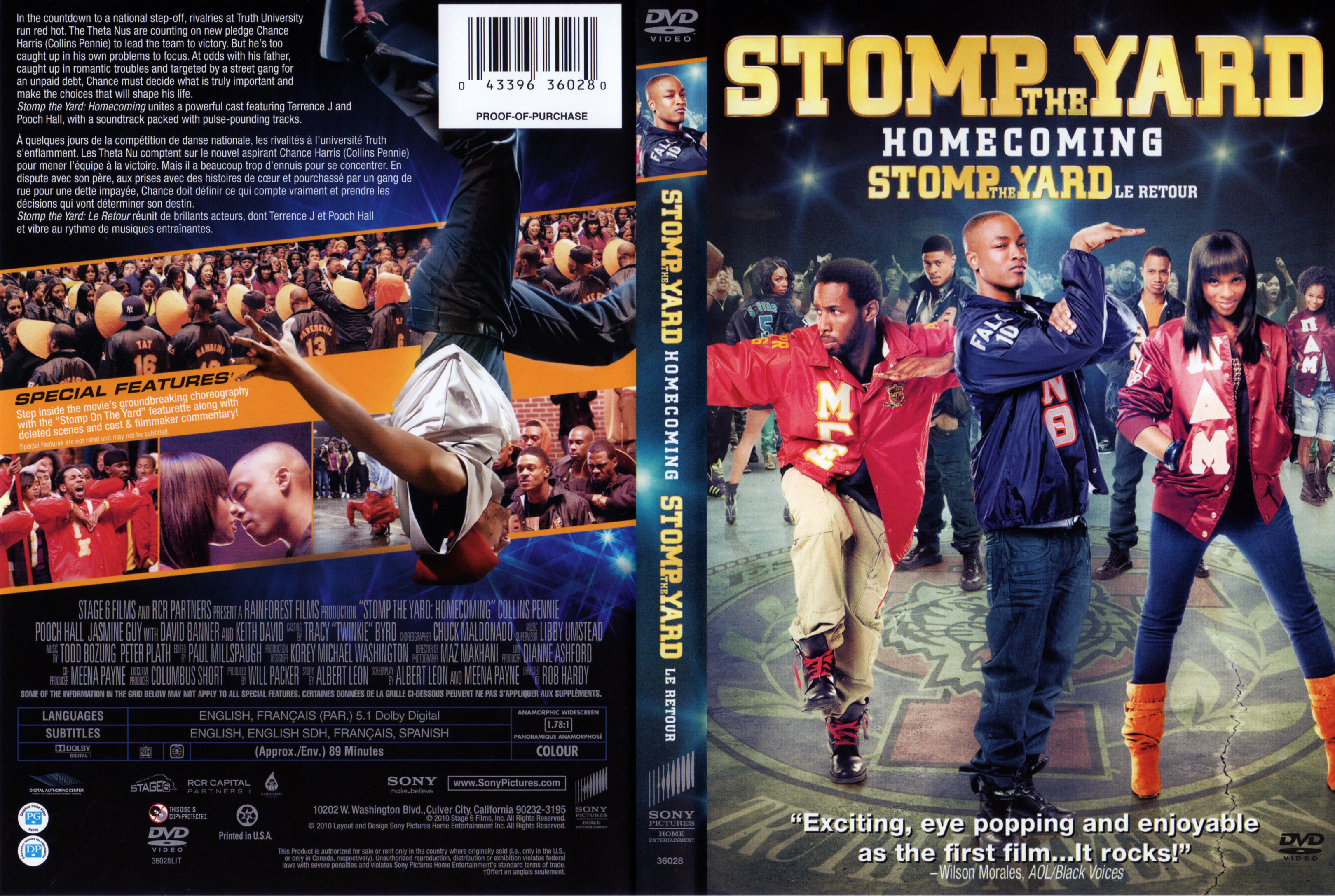 Jaquette DVD Stomp the yard le retour (Canadienne)