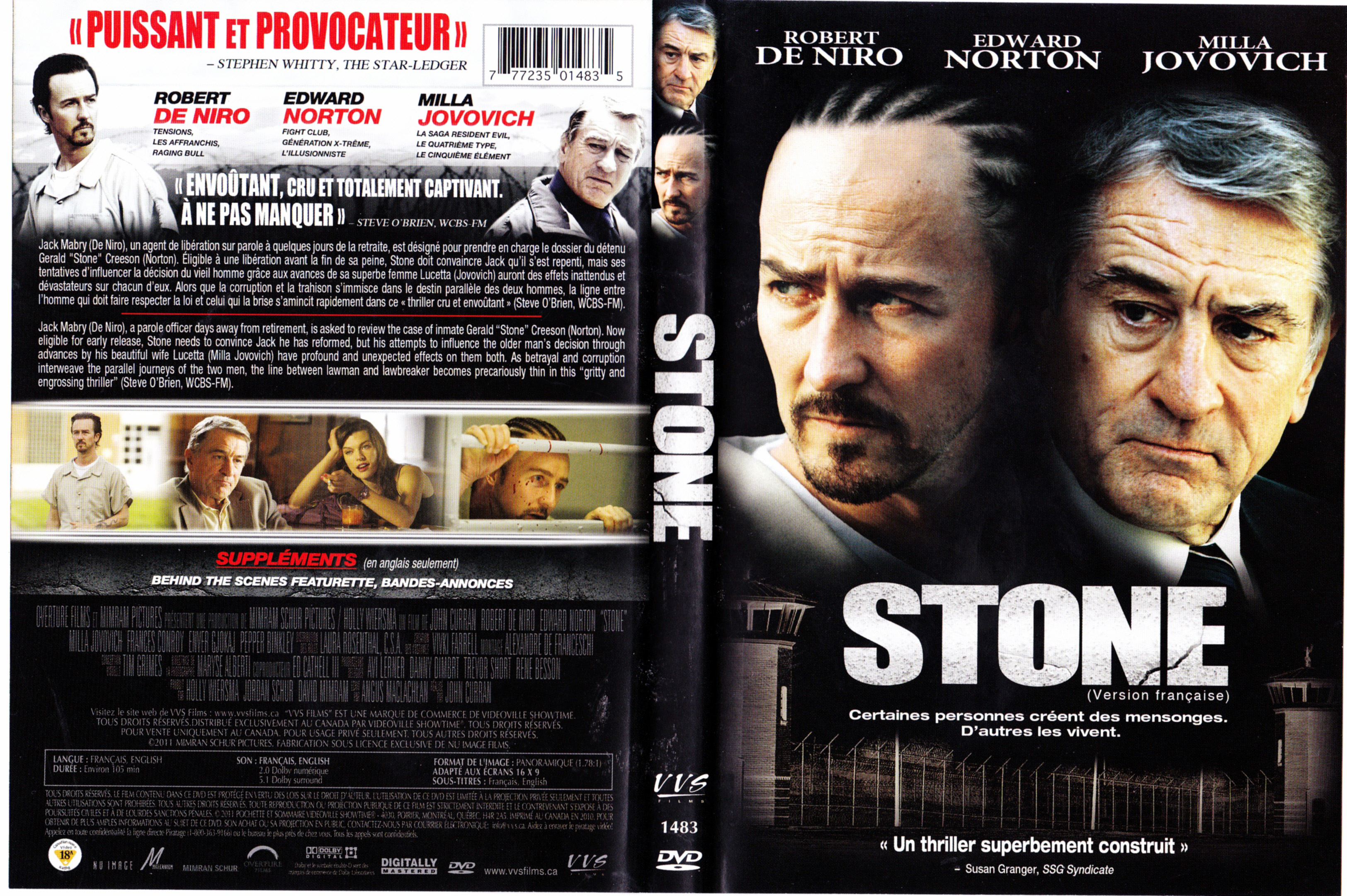Jaquette DVD Stone (Canadienne)