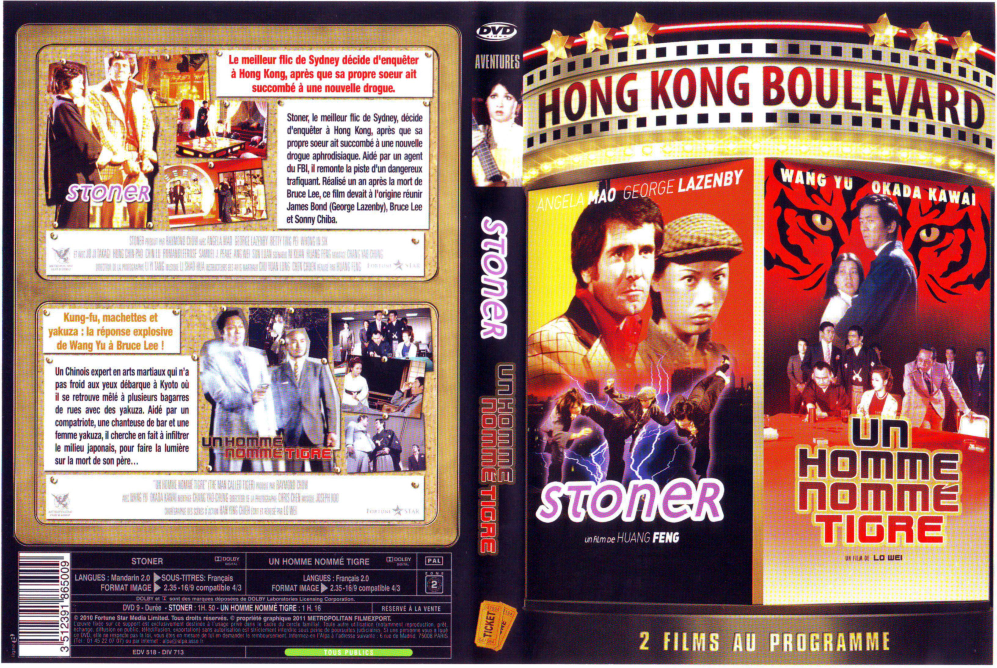 Jaquette DVD Stoner + Un homme nomme tigre