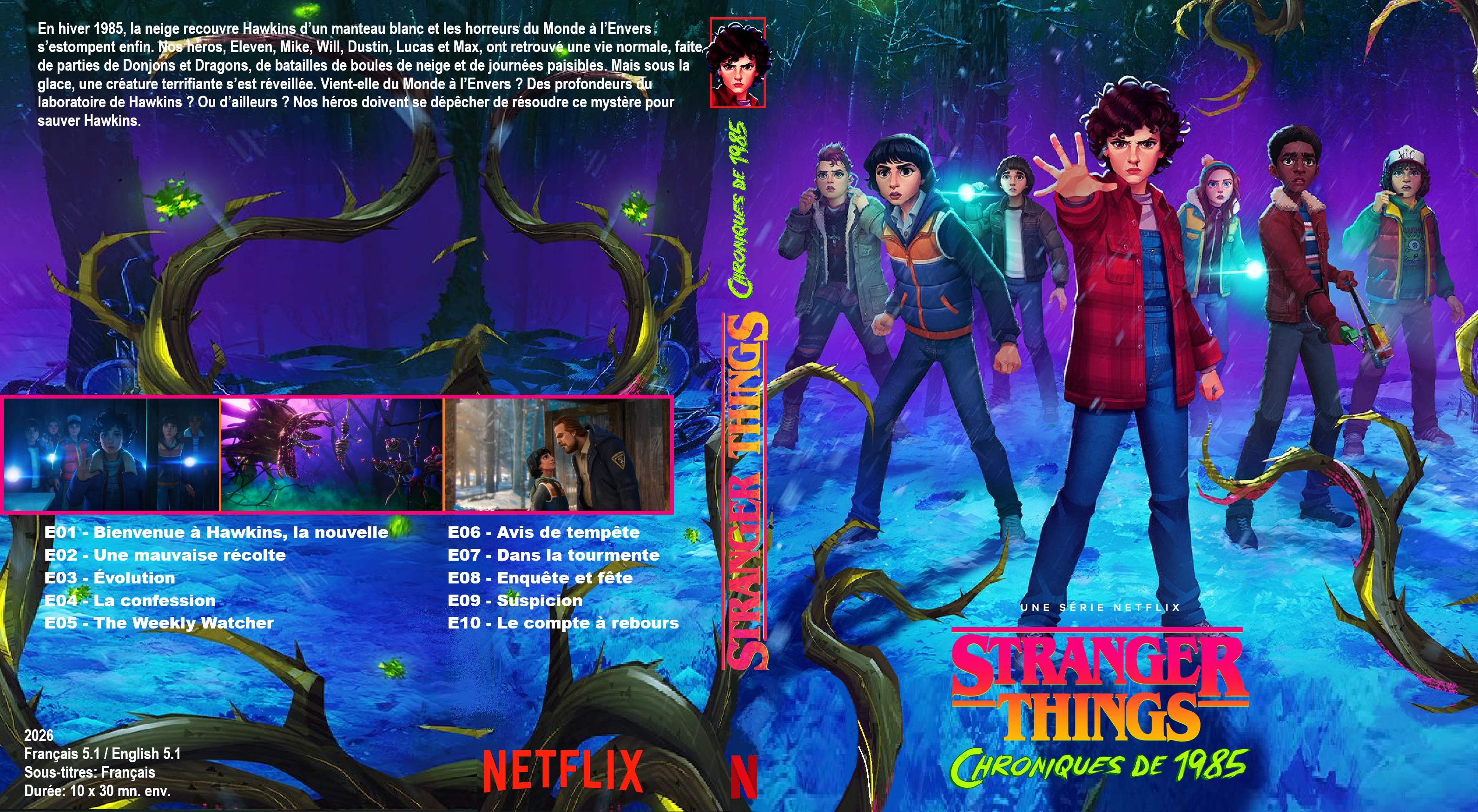 Jaquette DVD Stranger Things Chroniques de 1985 custom (BLU-RAY)