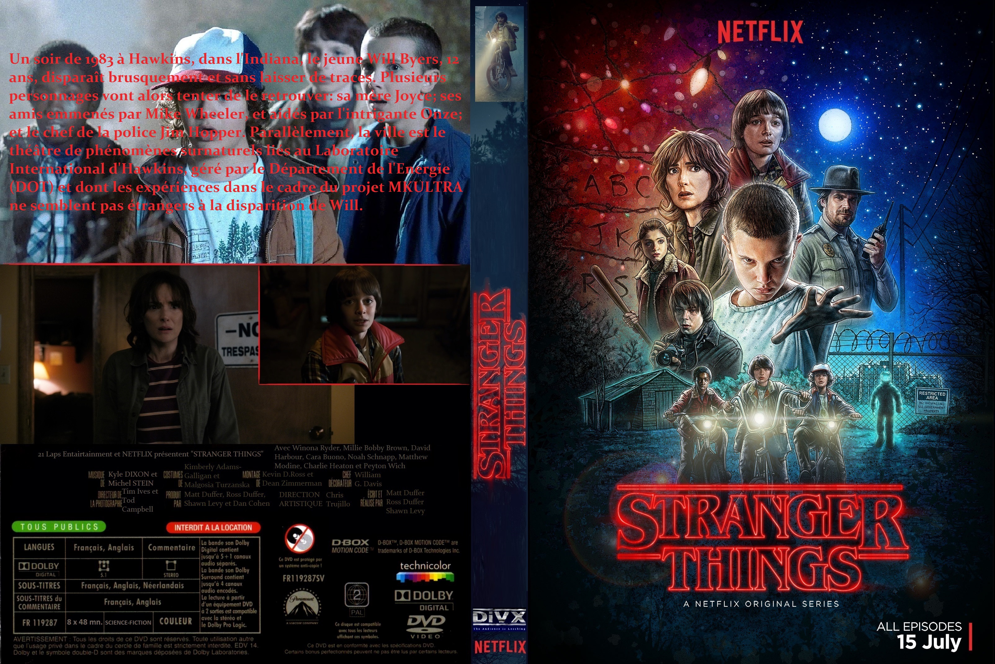 Jaquette DVD Stranger Things custom v2