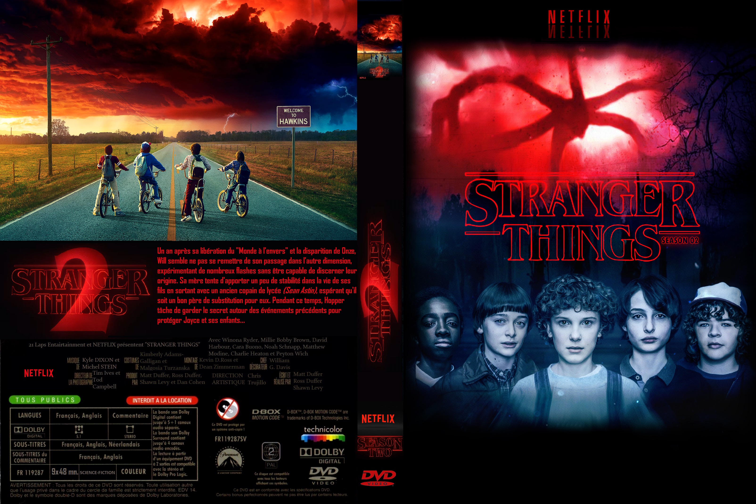 Jaquette DVD Stranger Things saison 2 custom