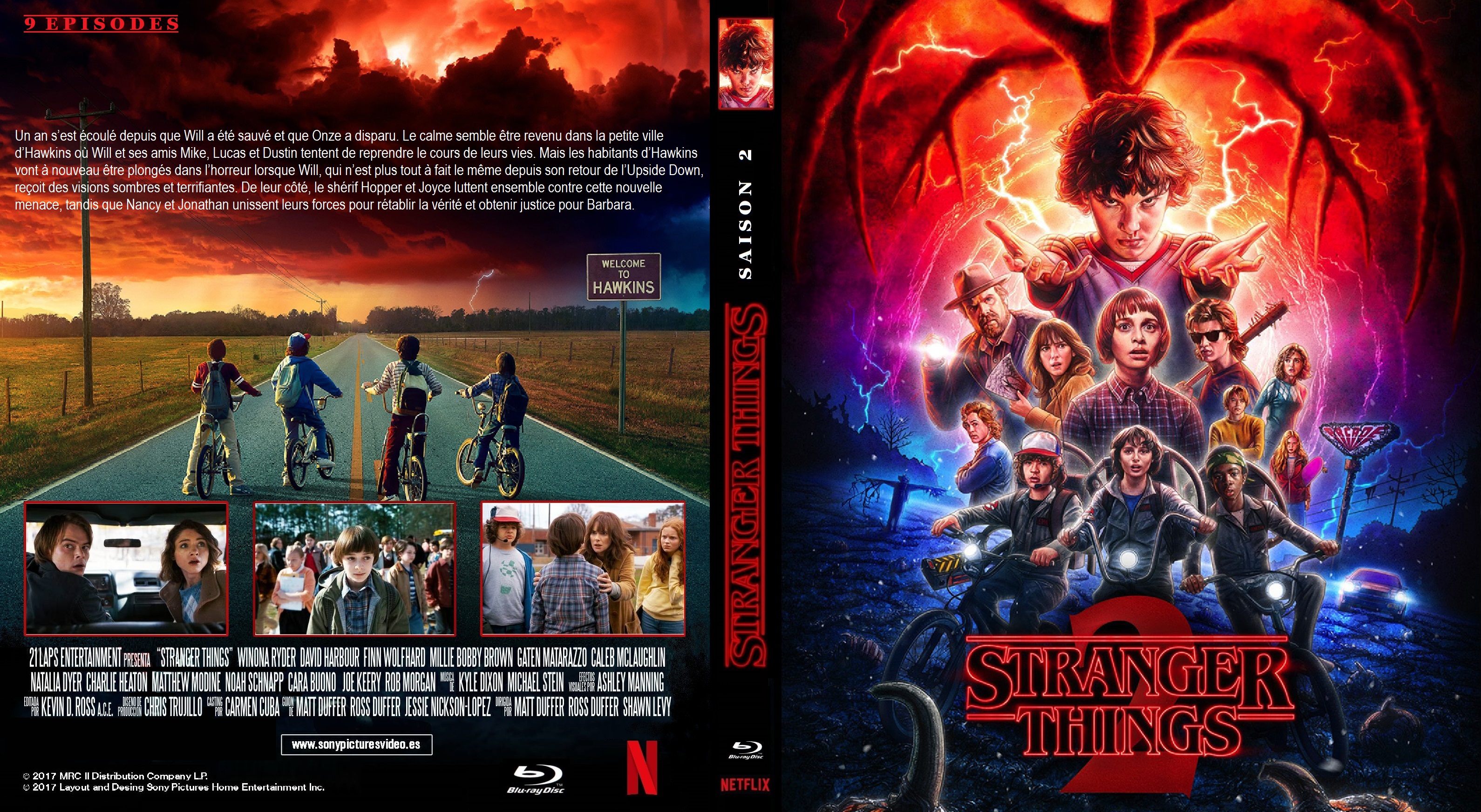 Jaquette DVD Stranger Things saison 2 custom (BLU-RAY)