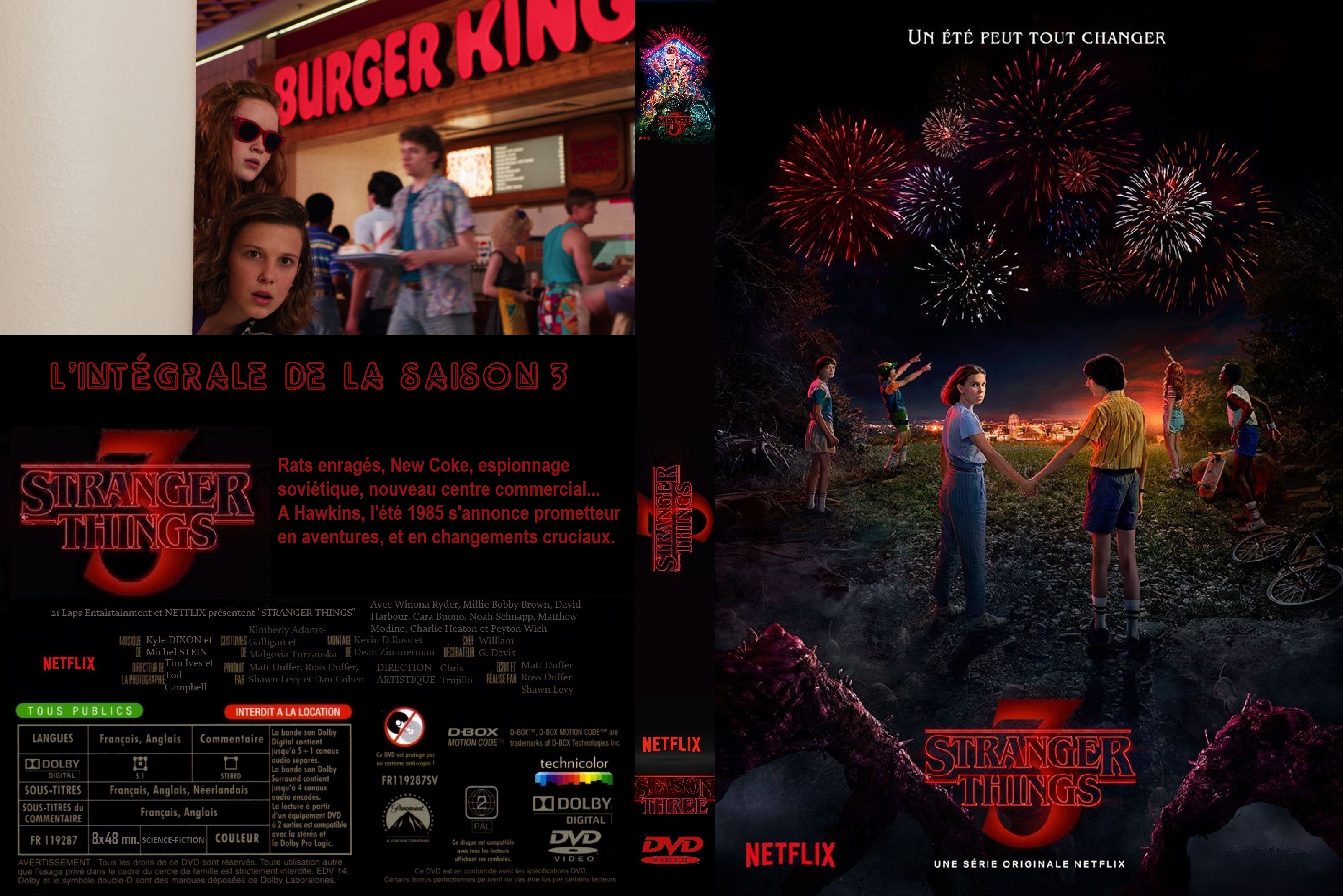 Jaquette DVD Stranger Things saison 3 custom